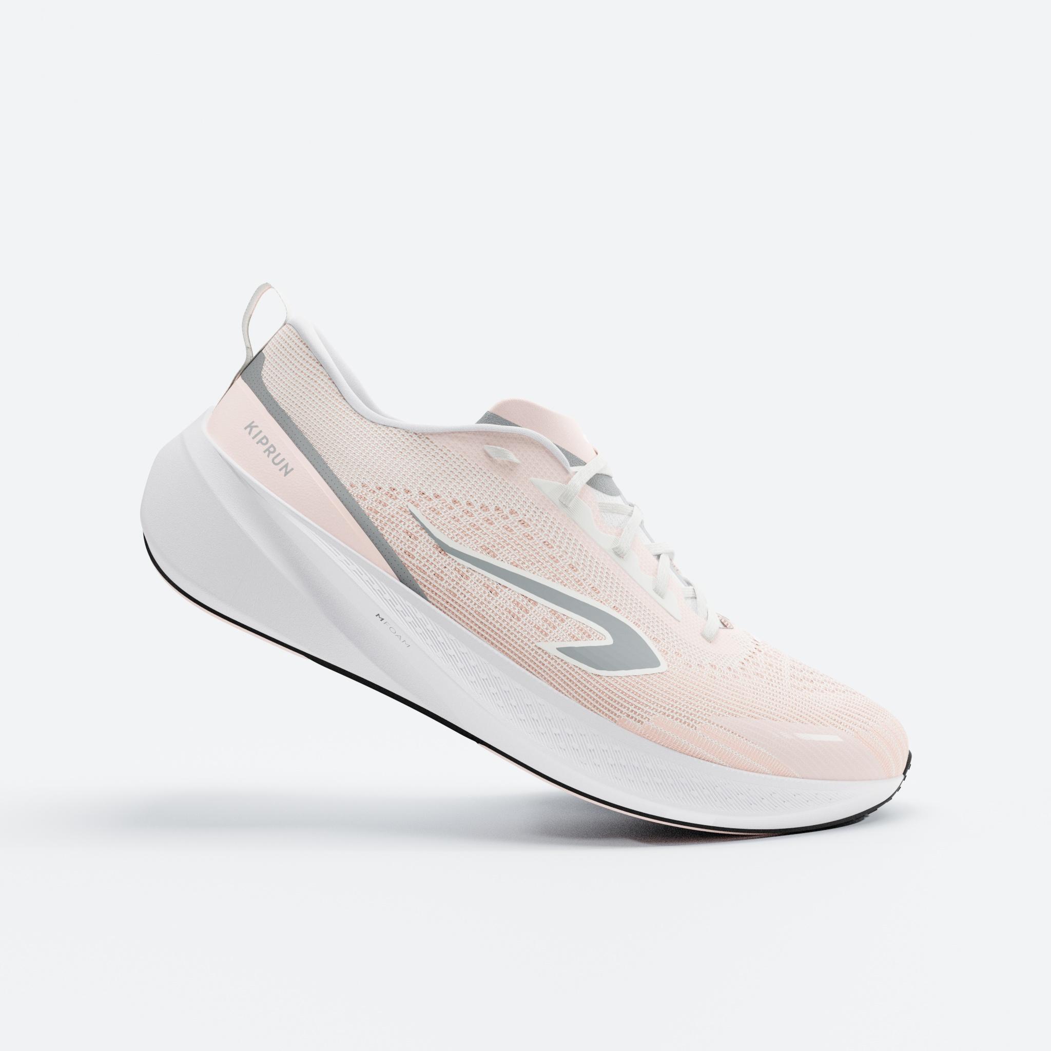KIPRUN Scarpe running donna CUSHION 500 beige-rosa