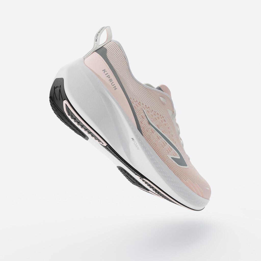 Women's running shoes, Kiprun
Cushion 500 - Beige/Pink