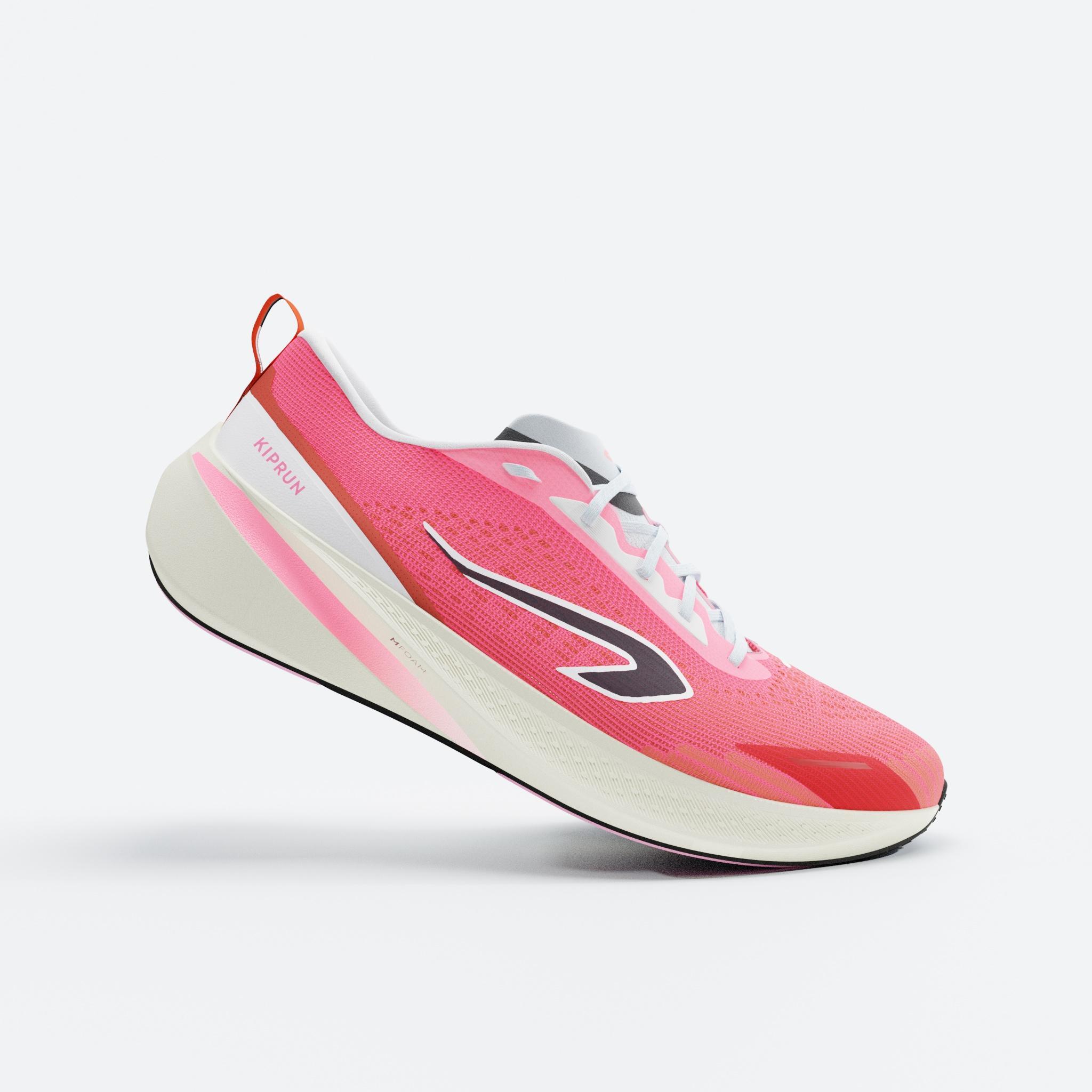KIPRUN Scarpe running donna CUSHION 500 rosa fluo
