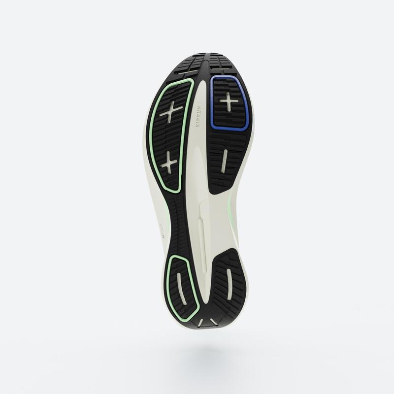 Chaussures de Running Homme - Kiprun Cushion 500 Blanc Vert