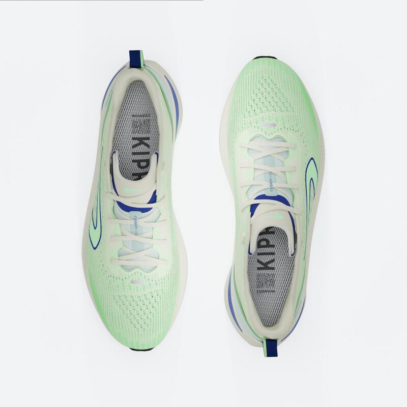 Chaussures de Running Homme - Kiprun Cushion 500 Blanc Vert