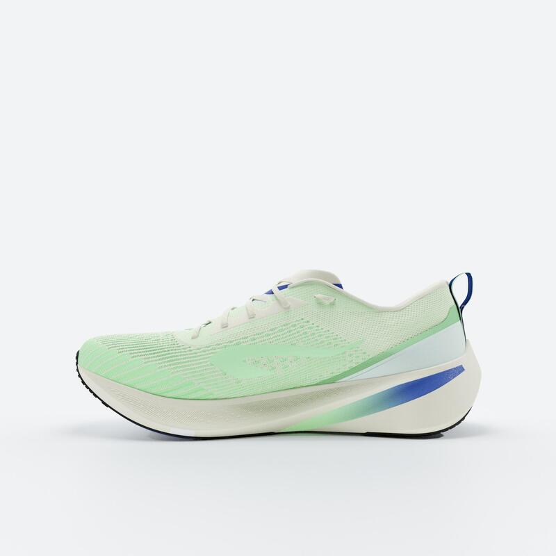 Chaussures de Running Homme - Kiprun Cushion 500 Blanc Vert