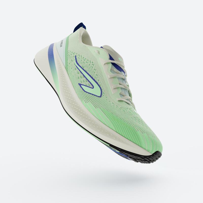 Chaussures de Running Homme - Kiprun Cushion 500 Blanc Vert