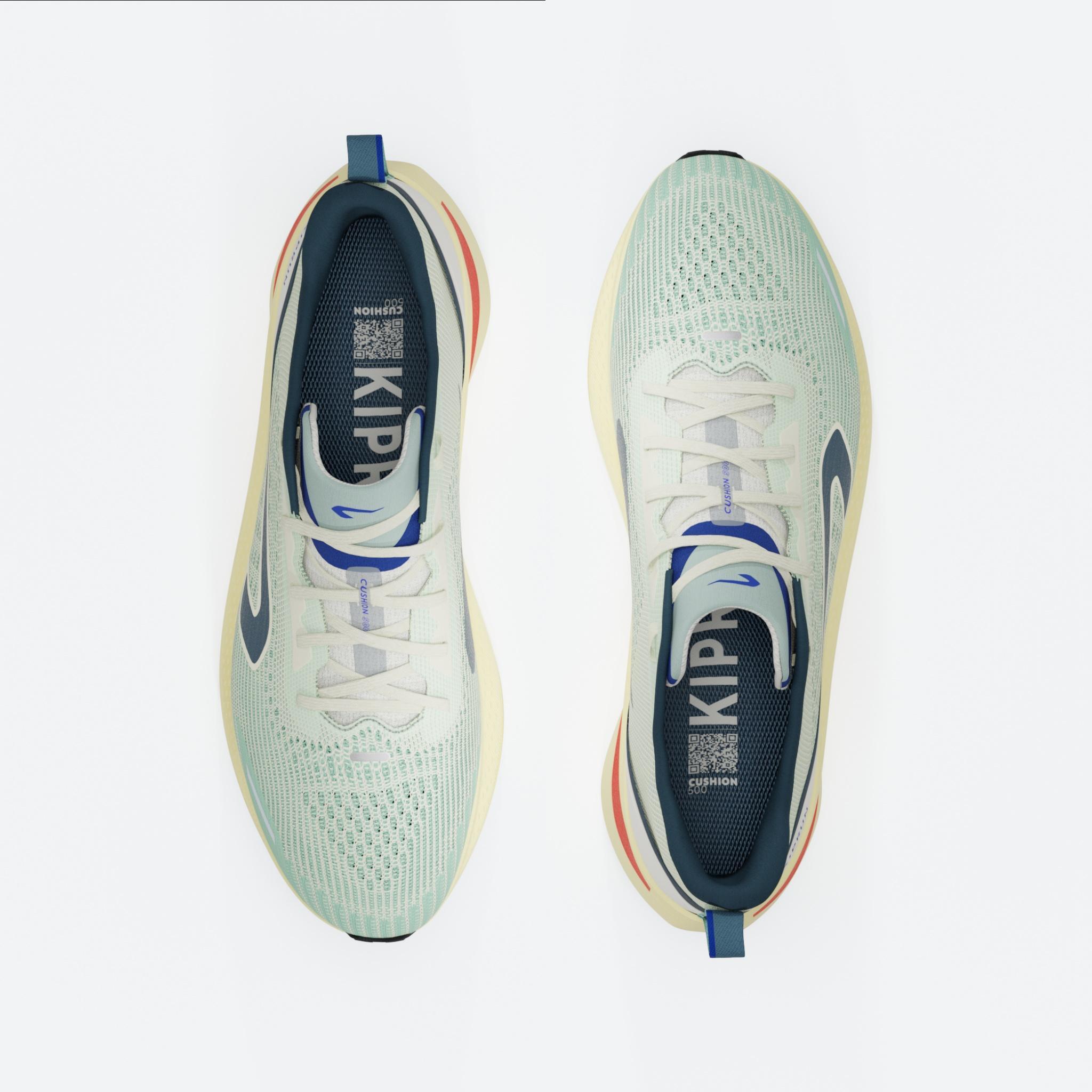 Hardloopschoenen voor heren Cushion 500 wit/beige 7/7