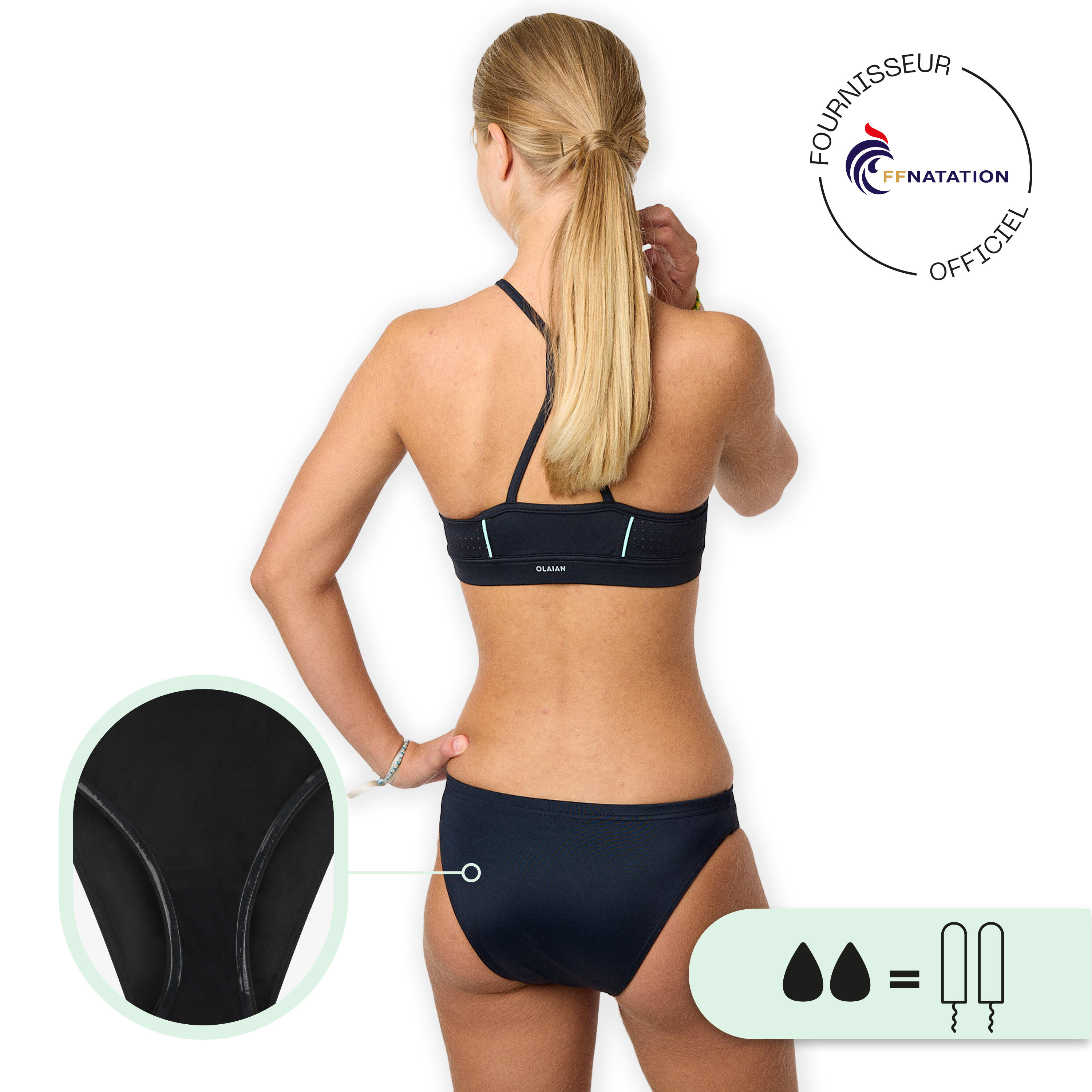 Menstruatiebikinibroekje Smoon voor meisjes 4/6