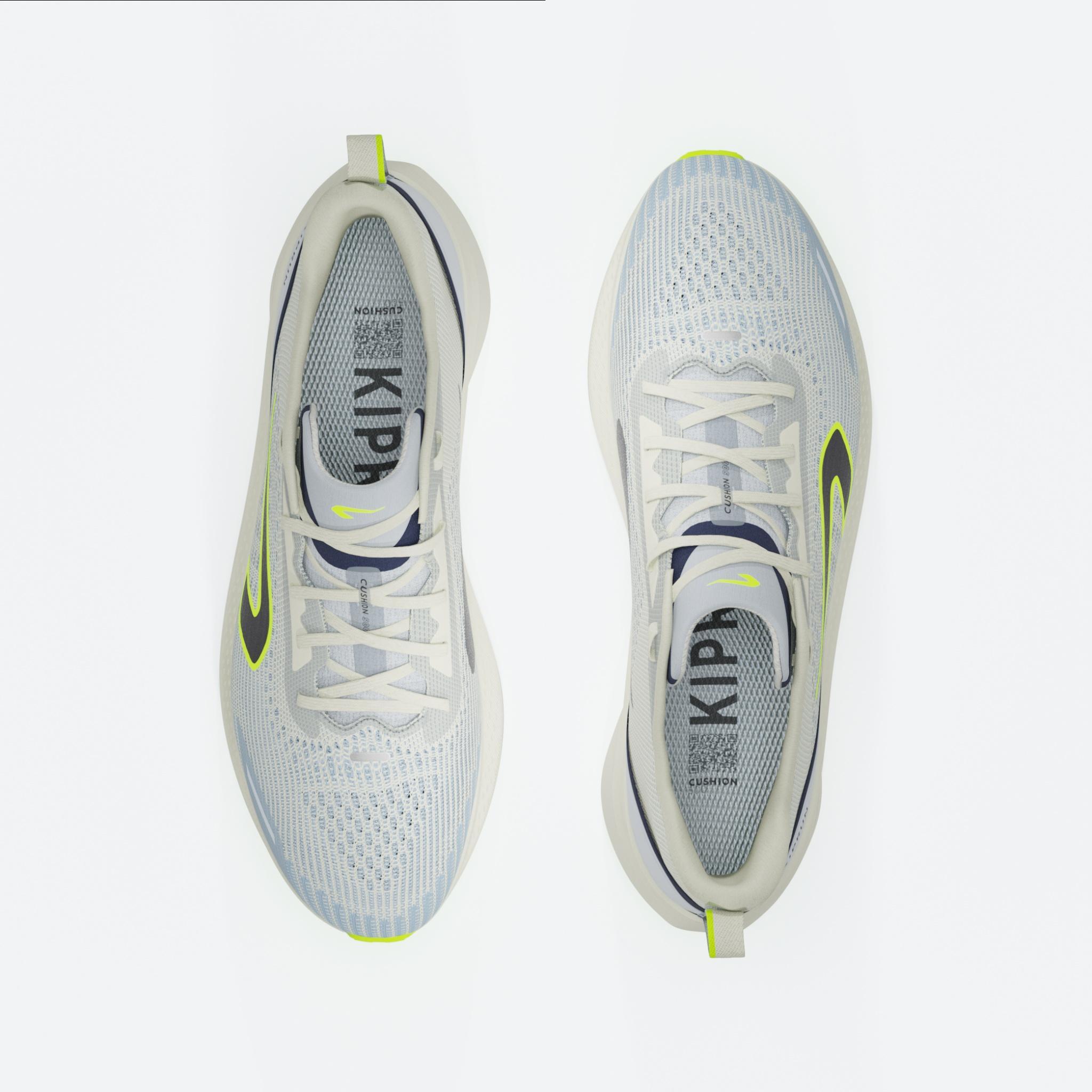 Men's Running Shoes - Kiprun Cushion 500 - White/Yellow 7/9