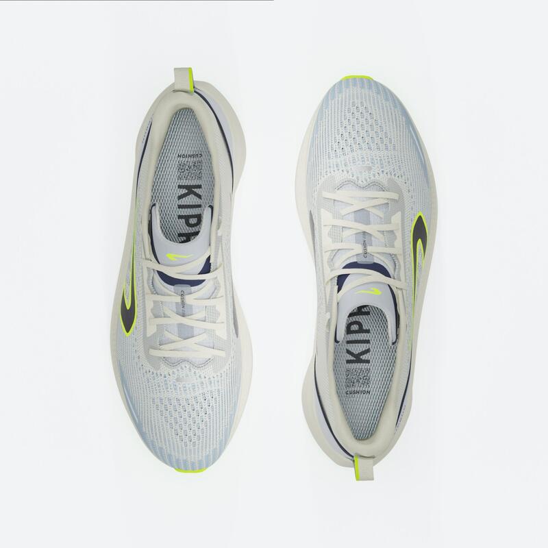 Chaussures de Running Homme - Kiprun Cushion 500 Blanc Jaune