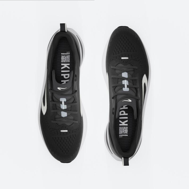 Hardloopschoenen voor heren Cushion 500 wit zwart