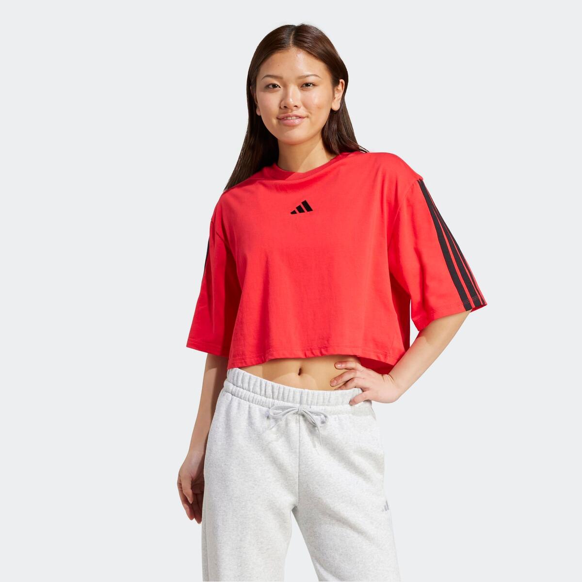 T-shirt de fitness femme, rouge