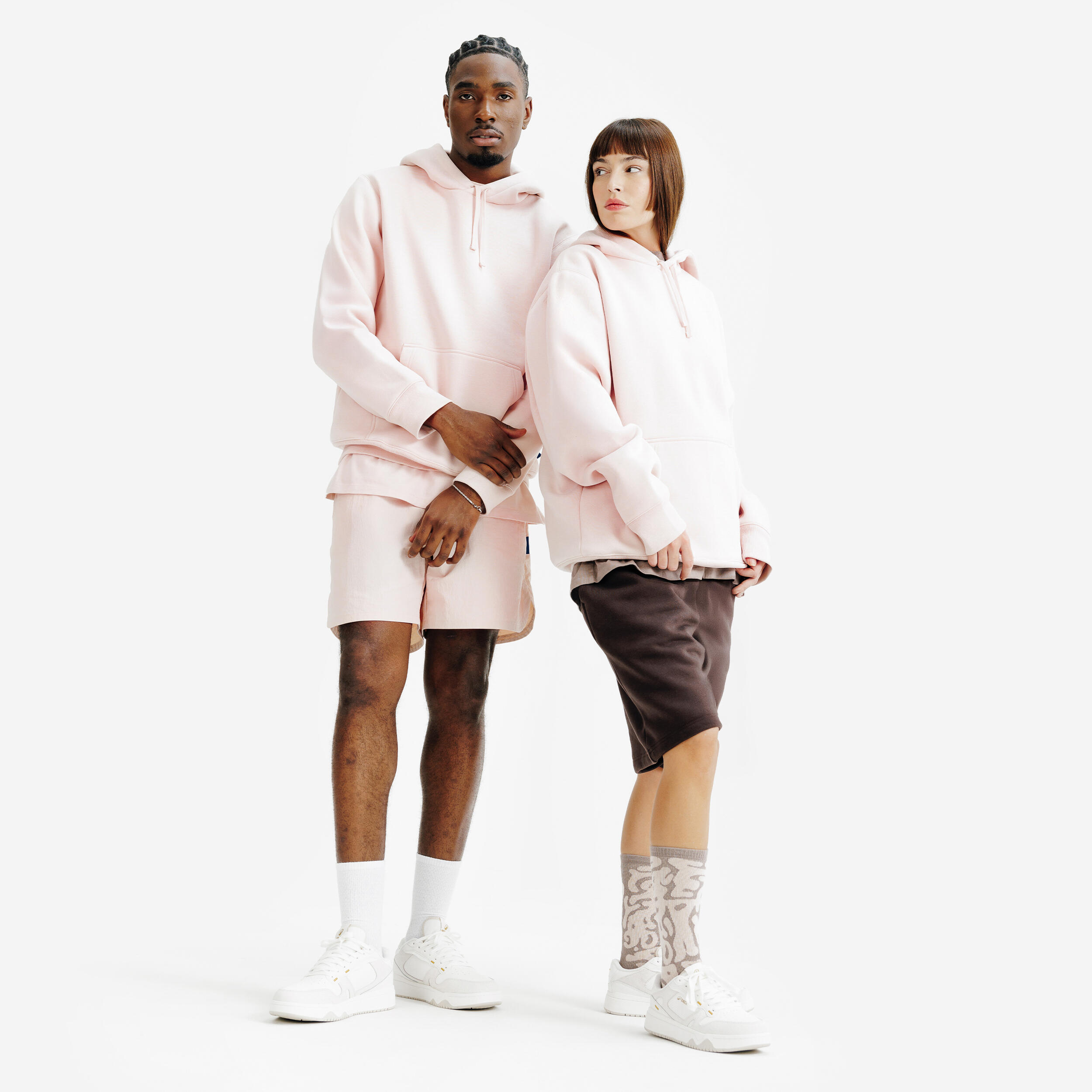 DECATHLON Uniseks hoodie Elementals roze