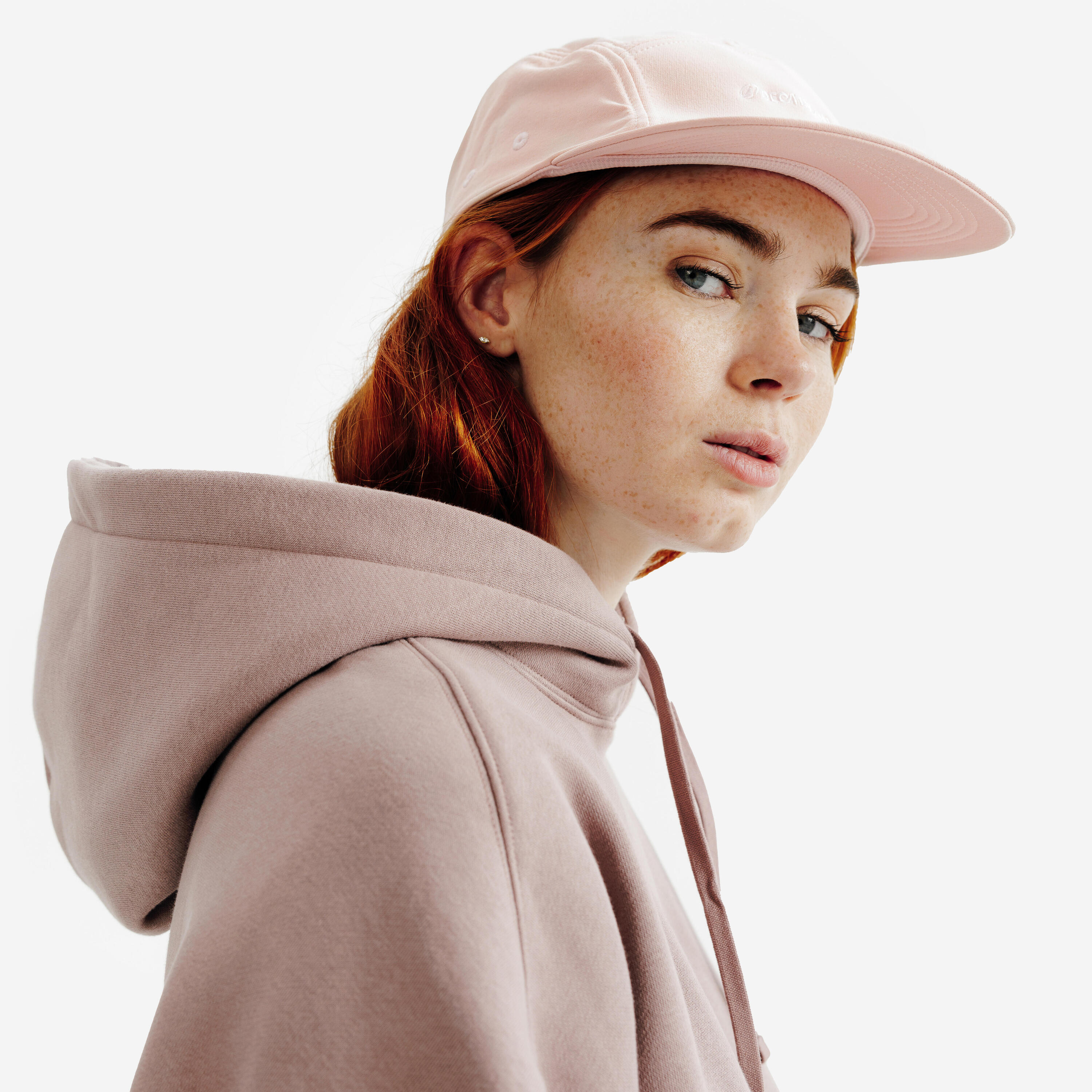 5 Panel cap with flat visor, pink 2/8