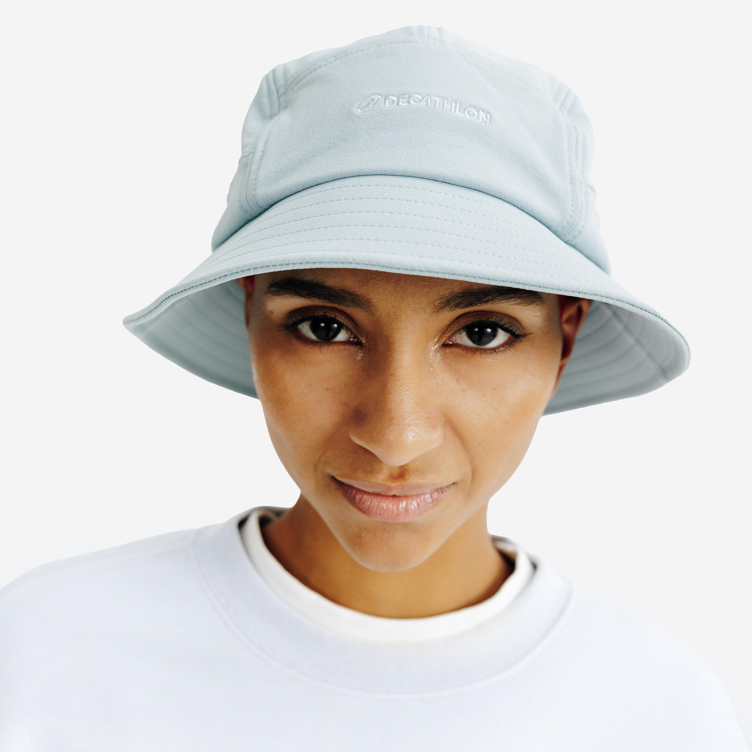 Round Bucket Sun Hat - Rainy Blue