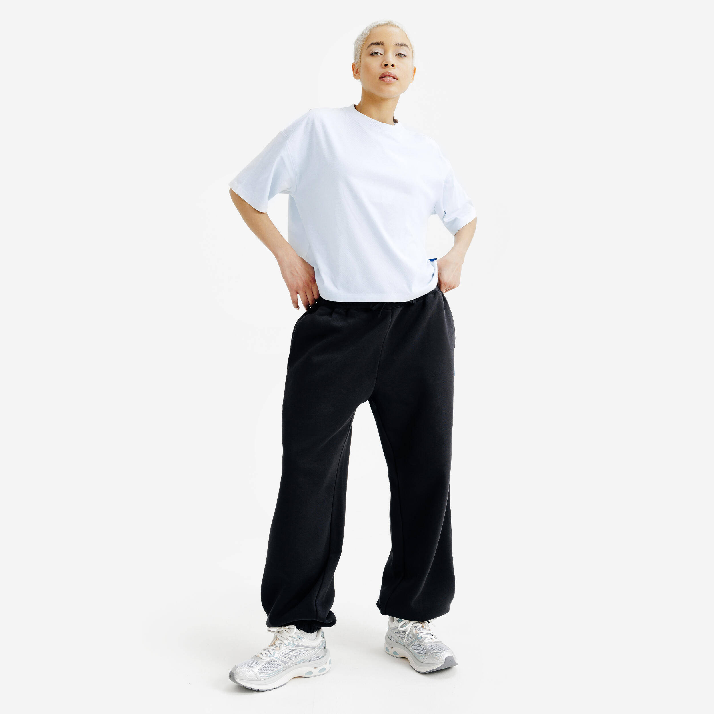 Women's crop top T-Shirt, Elementals, Light blue -  3