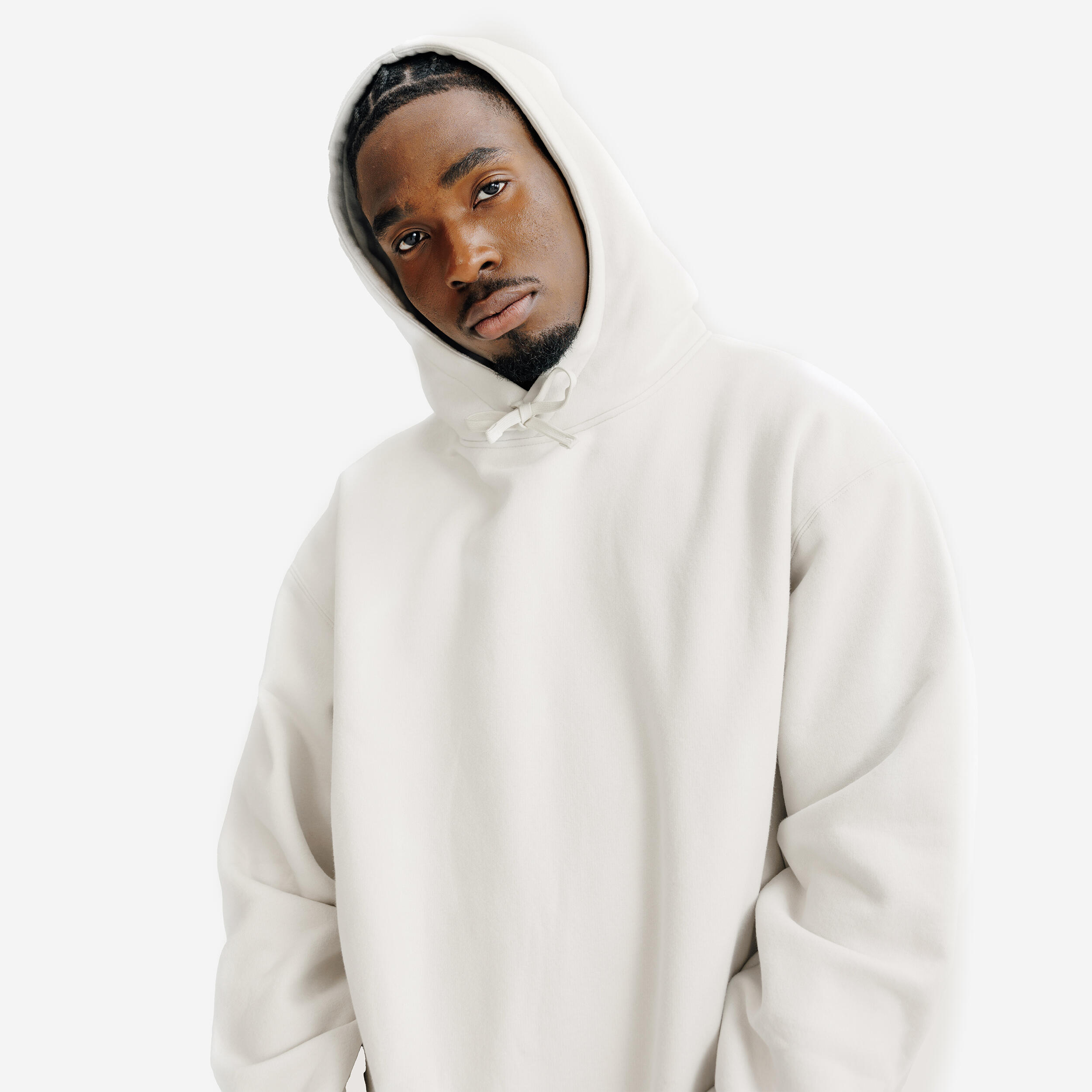 Seconde vie - Sweat à capuche homme, Elementals, beige 3/8