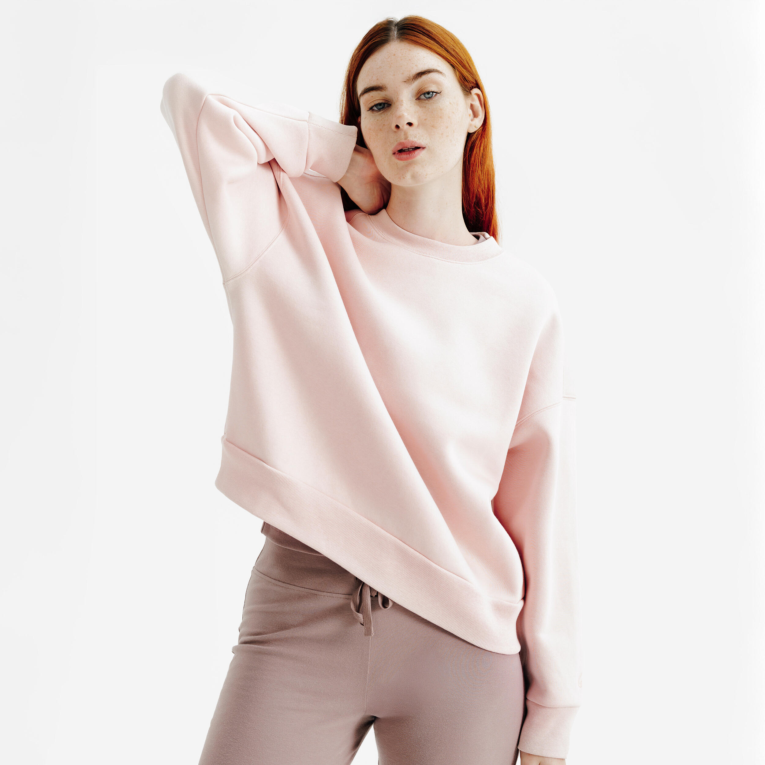 DECATHLON Women's Crew Neck Sweatshirt - Elementals, Pink