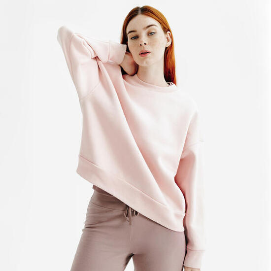 Sweat col rond femme, Elementals, rose