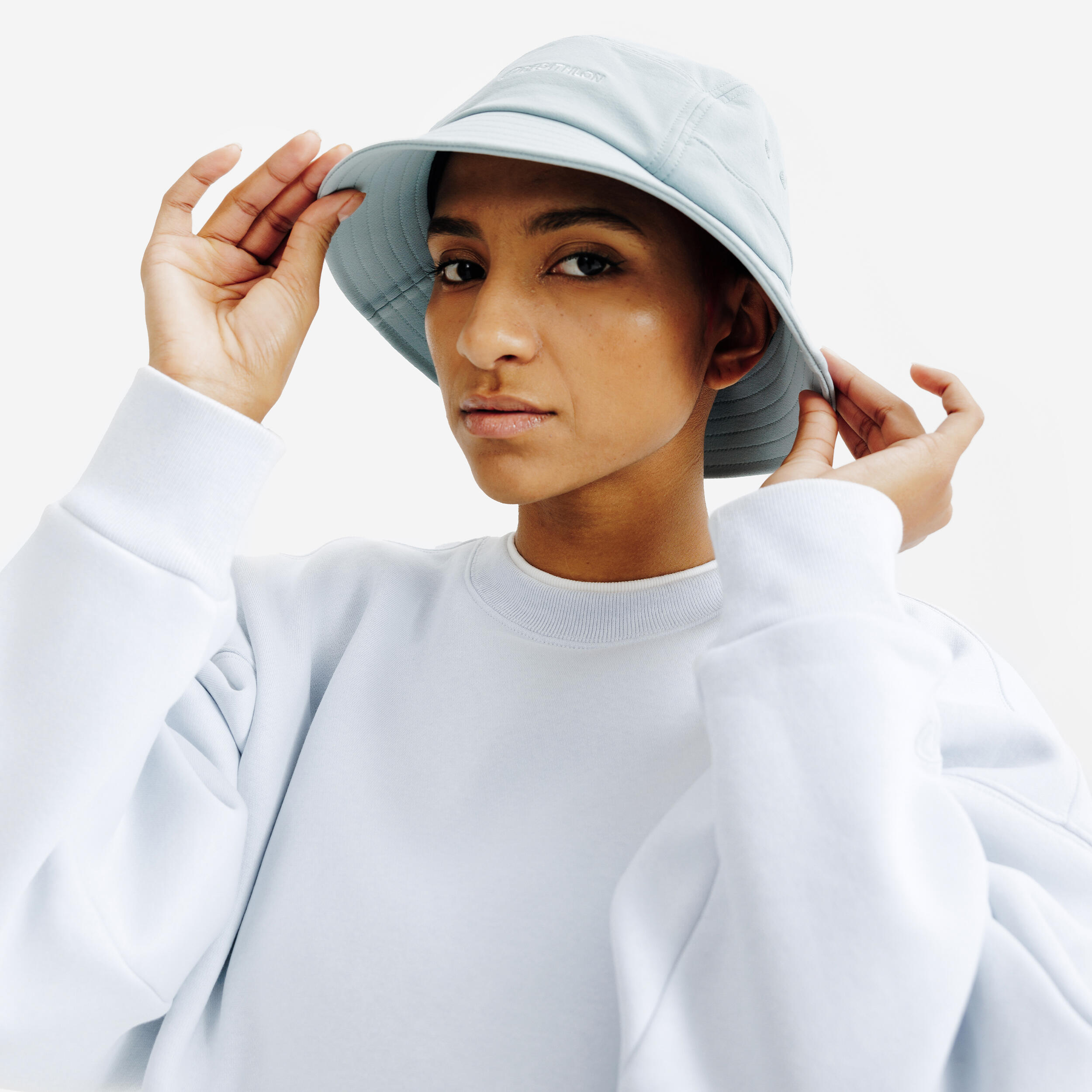 Round Bucket Sun Hat - Rainy Blue