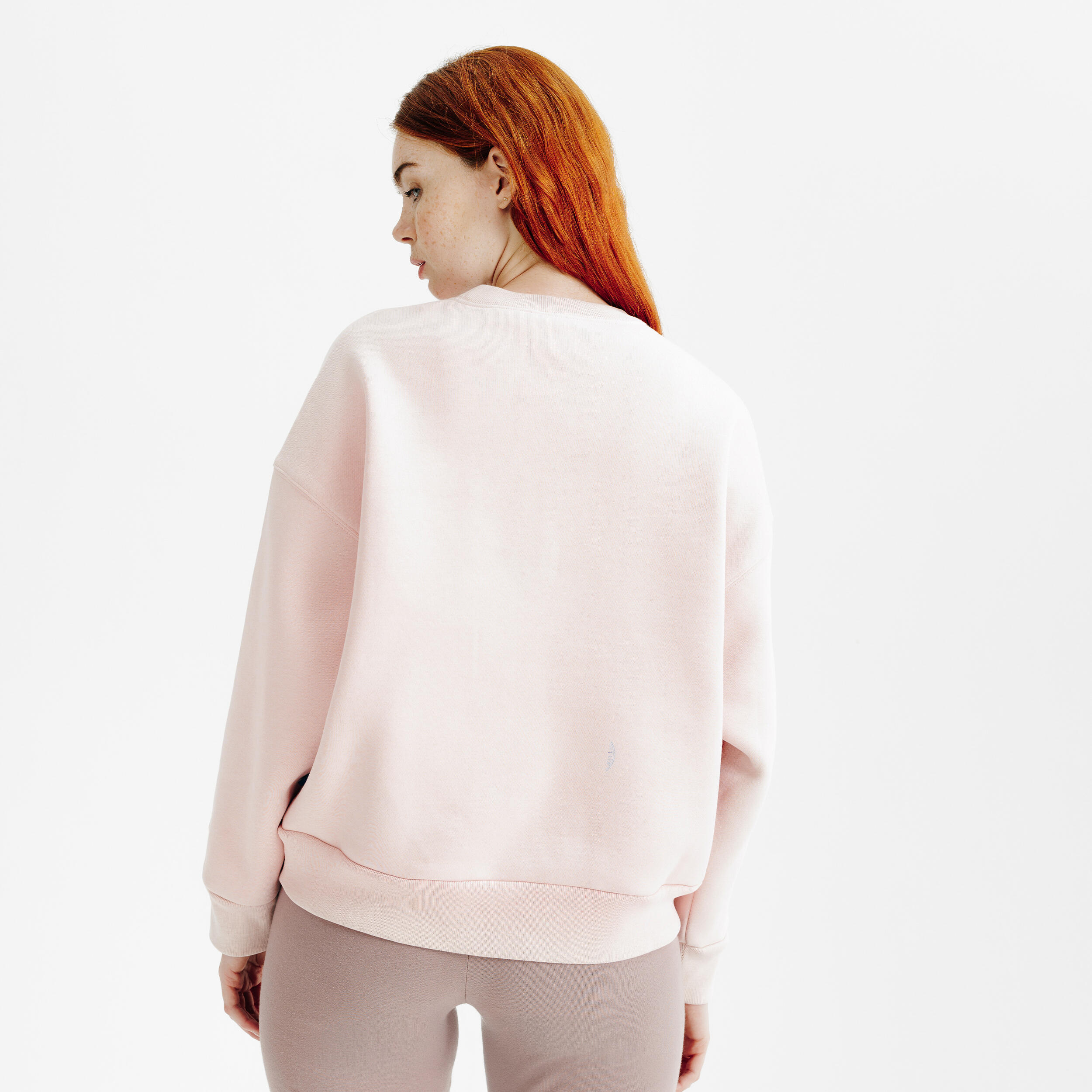 Felpa donna ELEMENTALS girocollo oversize pesante rosa 4/6