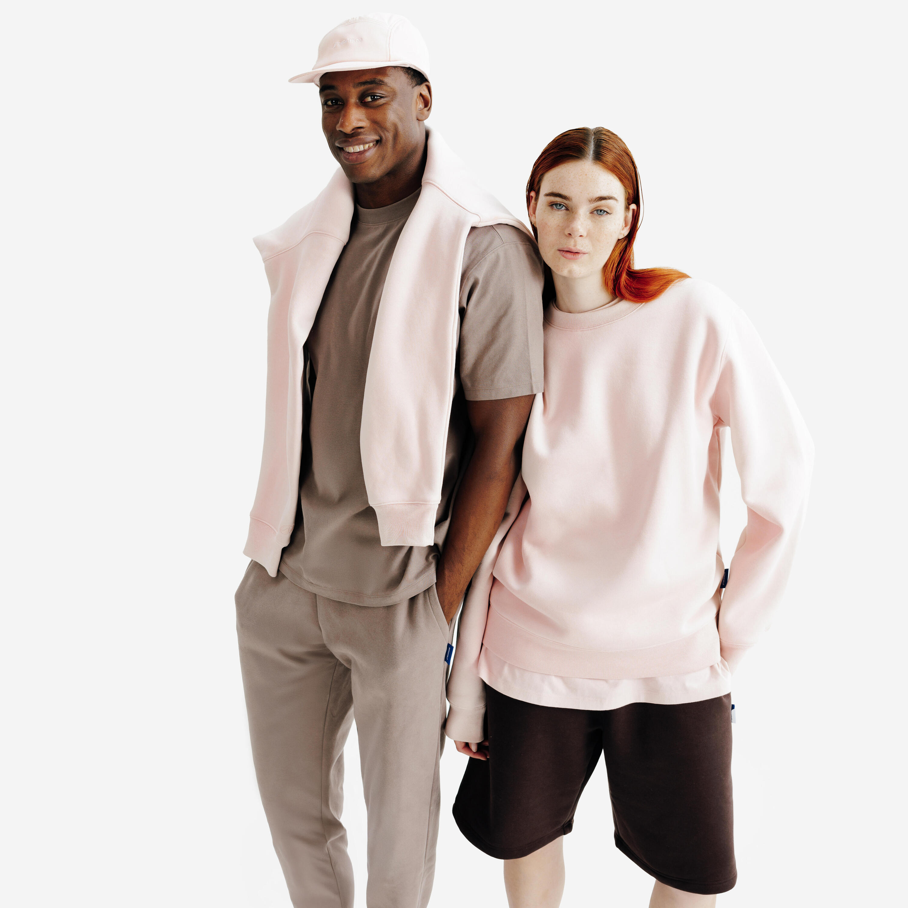DECATHLON Unisex Crew Neck Sweatshirt, Elementals - Pink