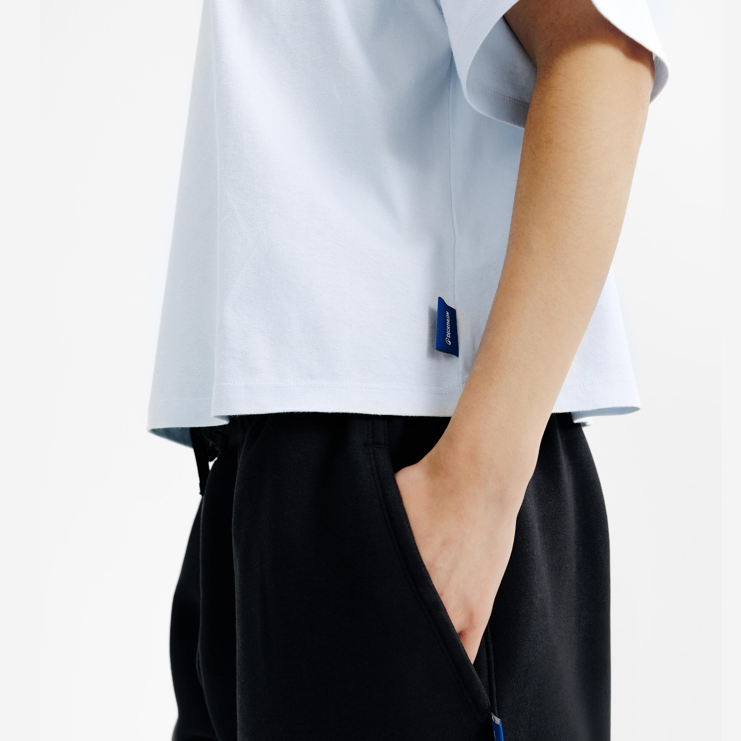 Women's crop top T-Shirt, Elementals, Light blue 4/6