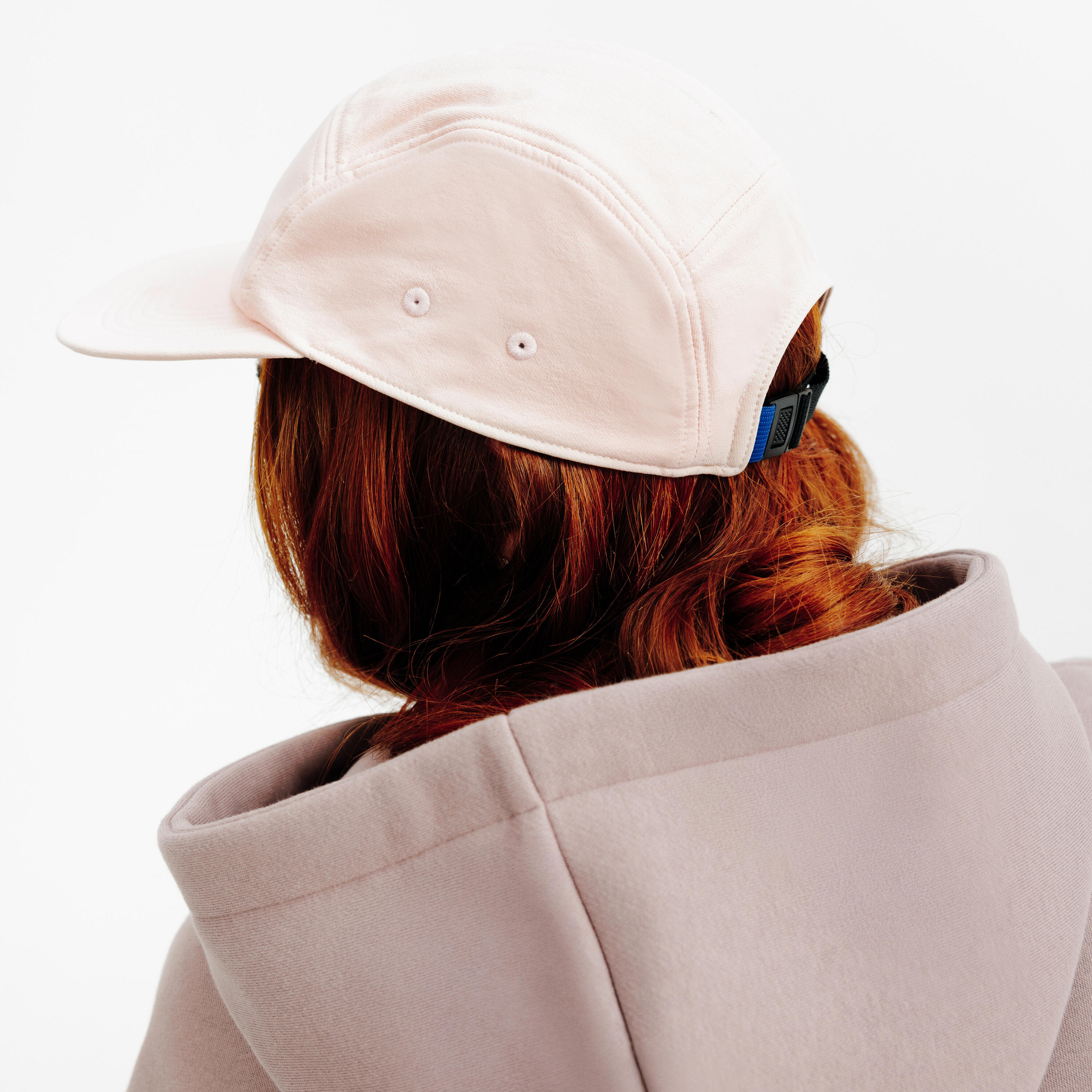 5 Panel cap with flat visor, pink 4/8