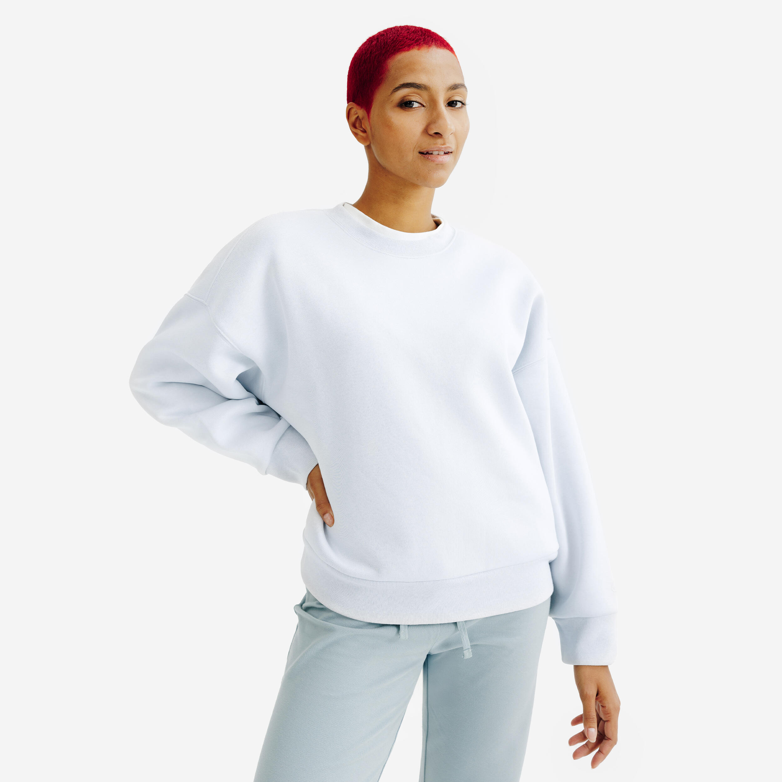 DECATHLON Women's Crew Neck Sweatshirt - Elementals, Blue