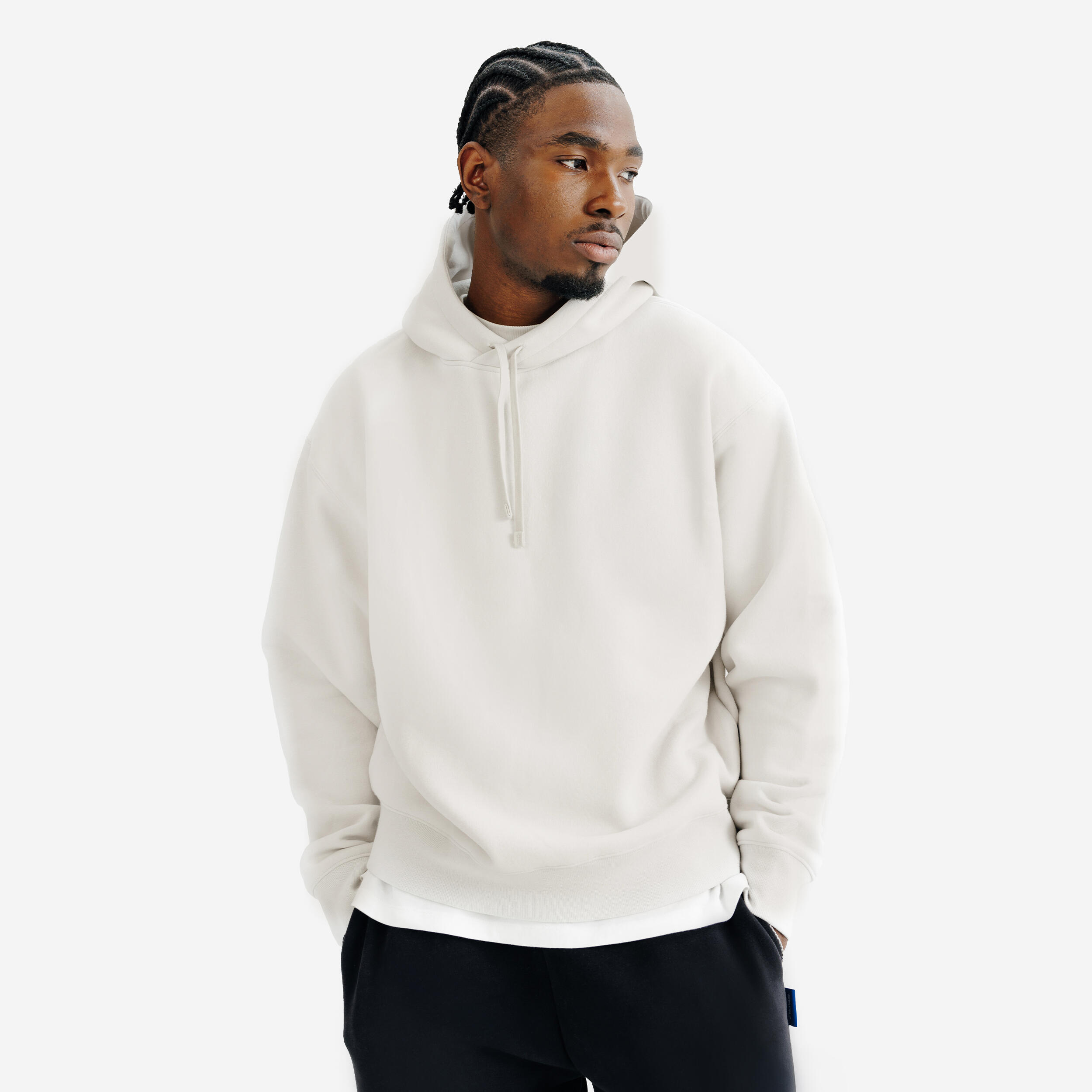 DECATHLON Sudadera con capucha hombre, Elementals, beige