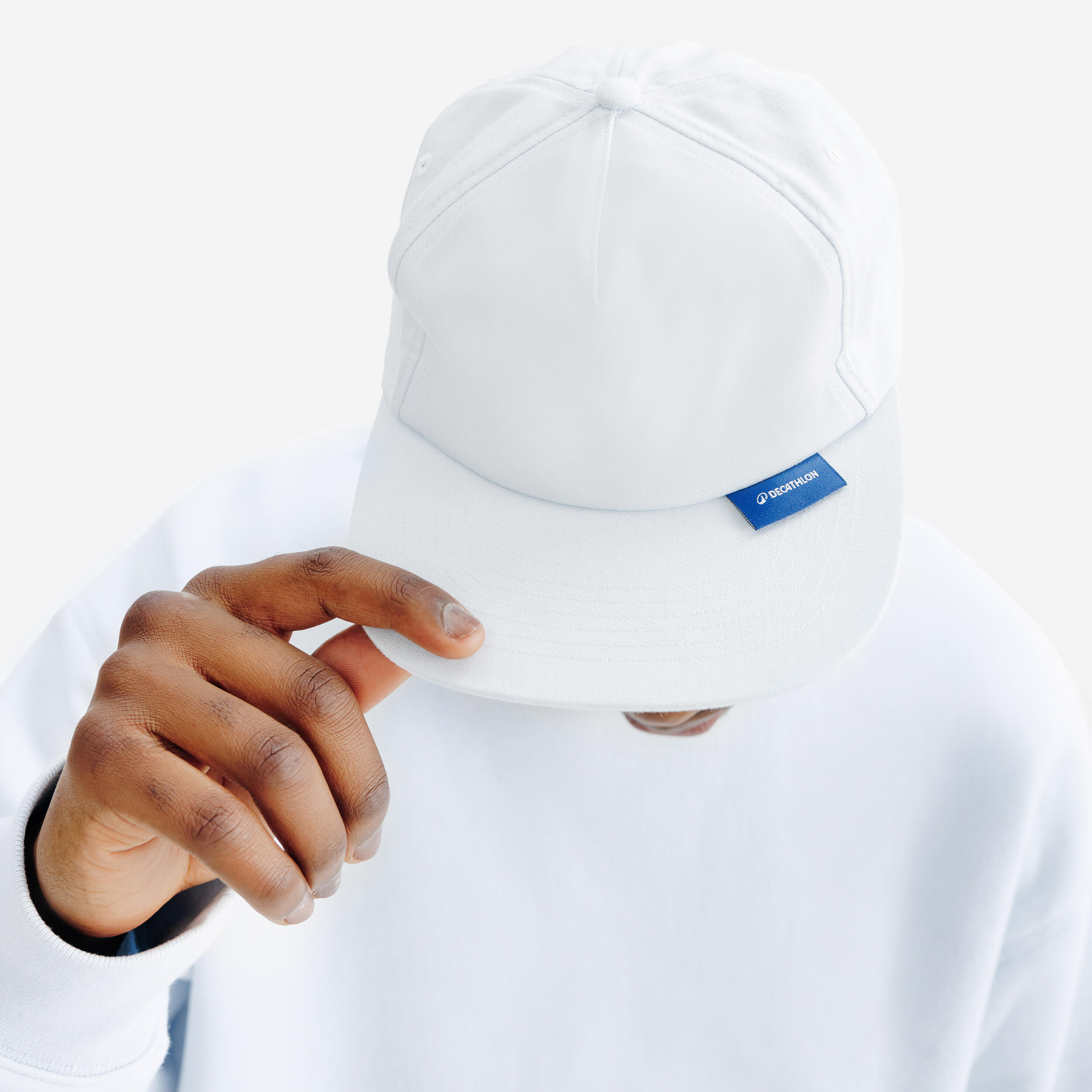 Gorra 6 Paneles con visera plana, azul 3/8