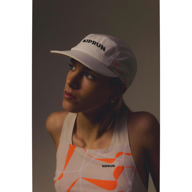 Casquette running Homme Femme - KIPRUN 5 panneaux Replika OBVIOUS Beige