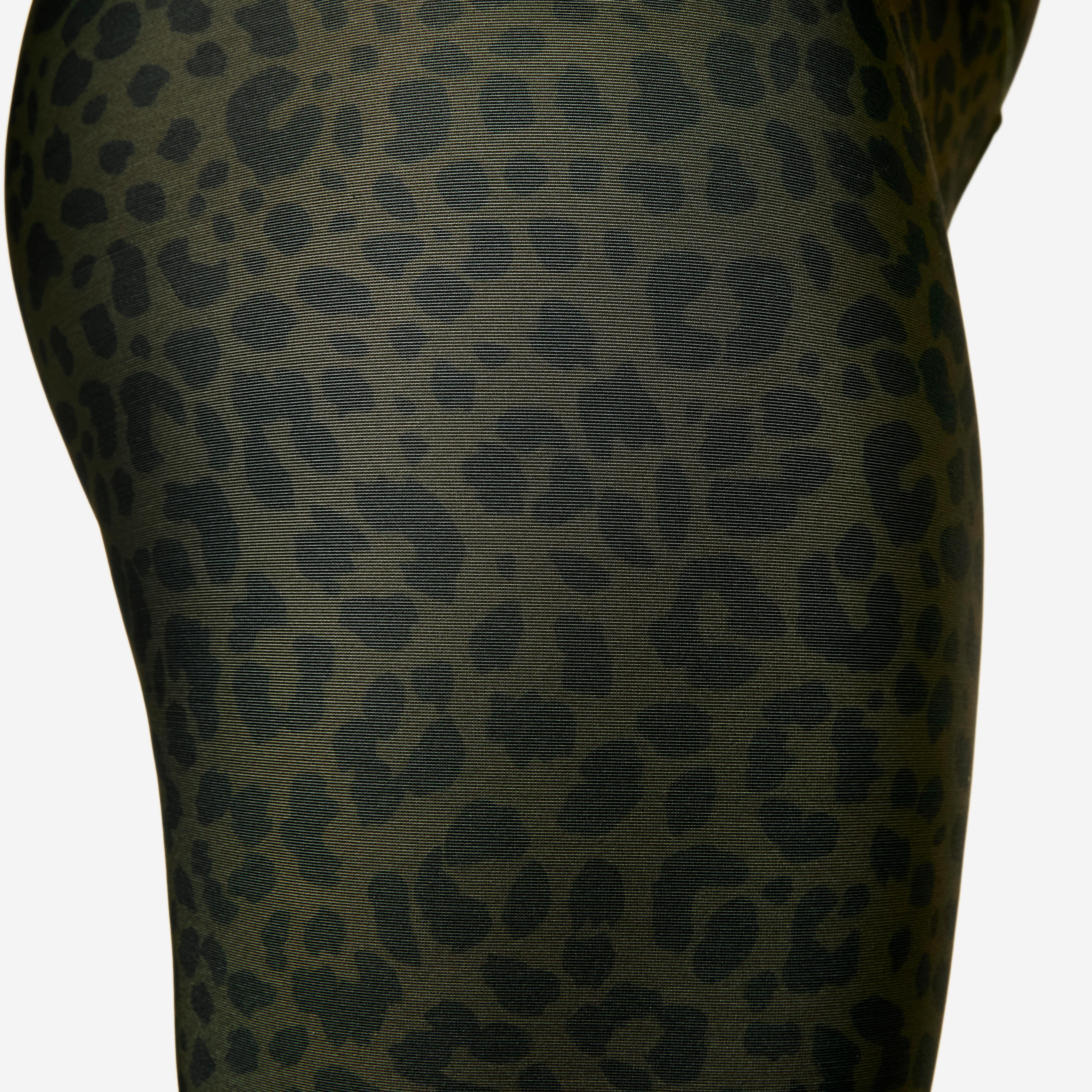 Women’s High-Waisted Fitness Leggings with Leopard Print, FTI 100 - DOMYOS