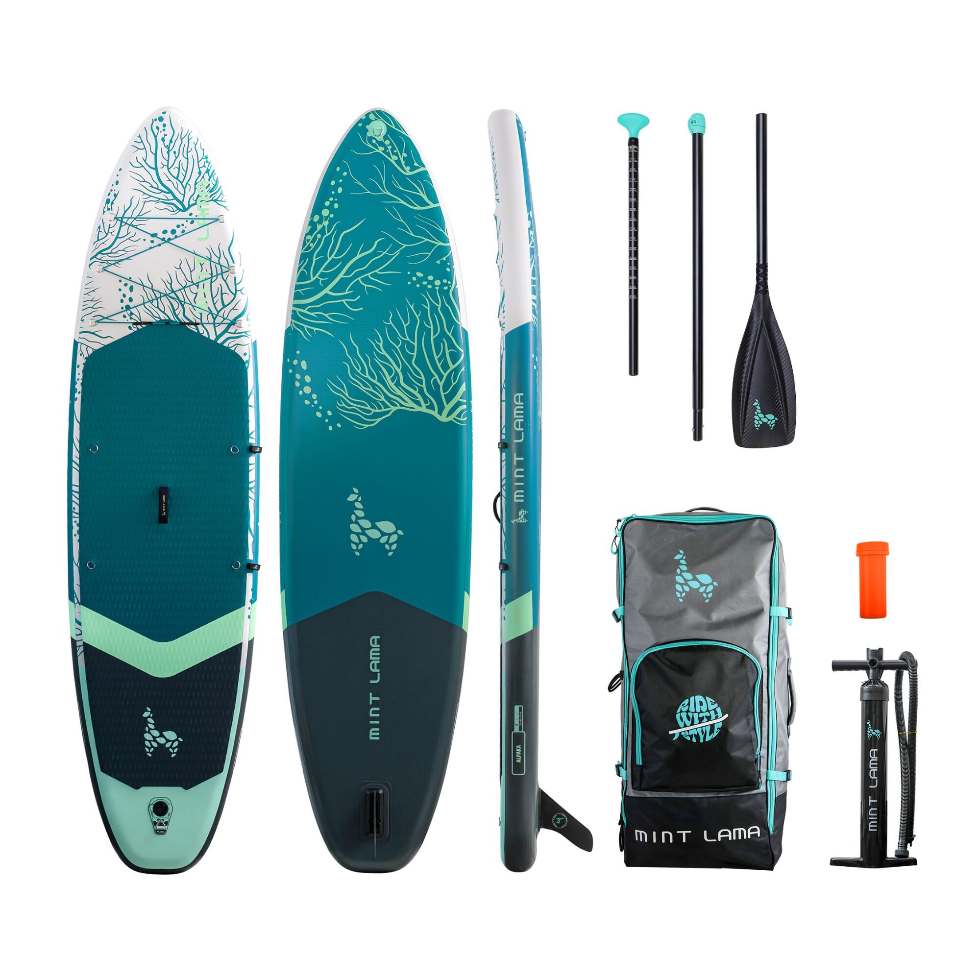MINT LAMA INFLATABLE TOURING STAND UP PADDLE BOARD PACK - MINT LAMA ALPAKA 11'0"