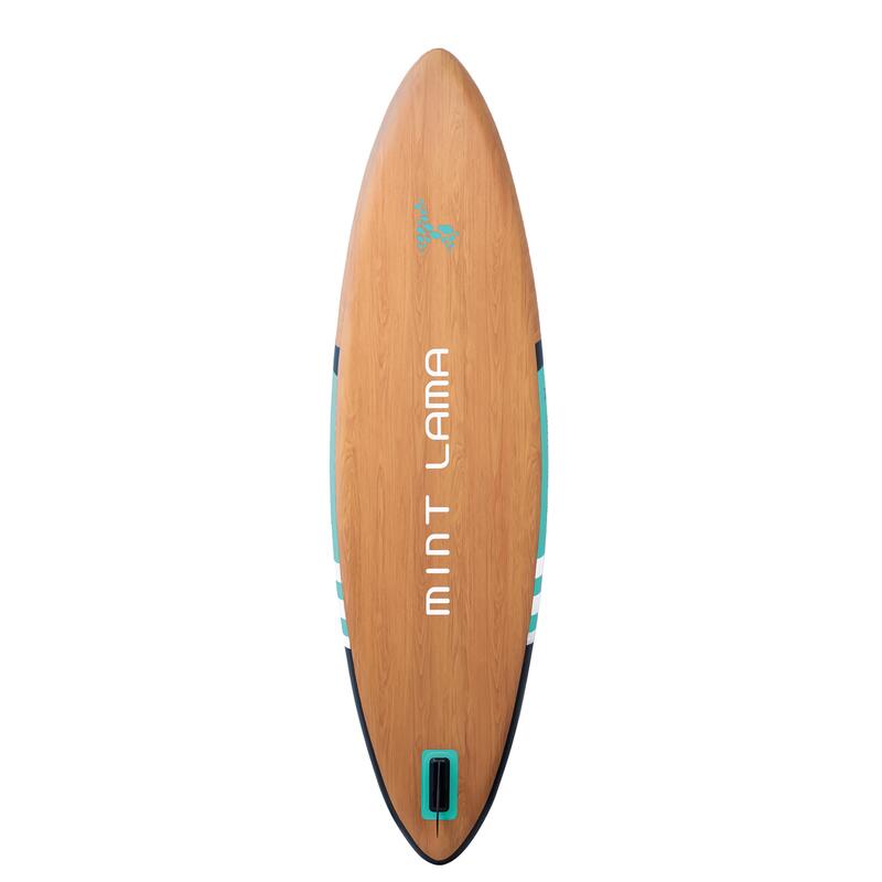 PACK STAND UP PADDLE GONFLABLE DE RANDONNÉE MINT LAMA FAMILY 10'6'' BOIS/MENTHE