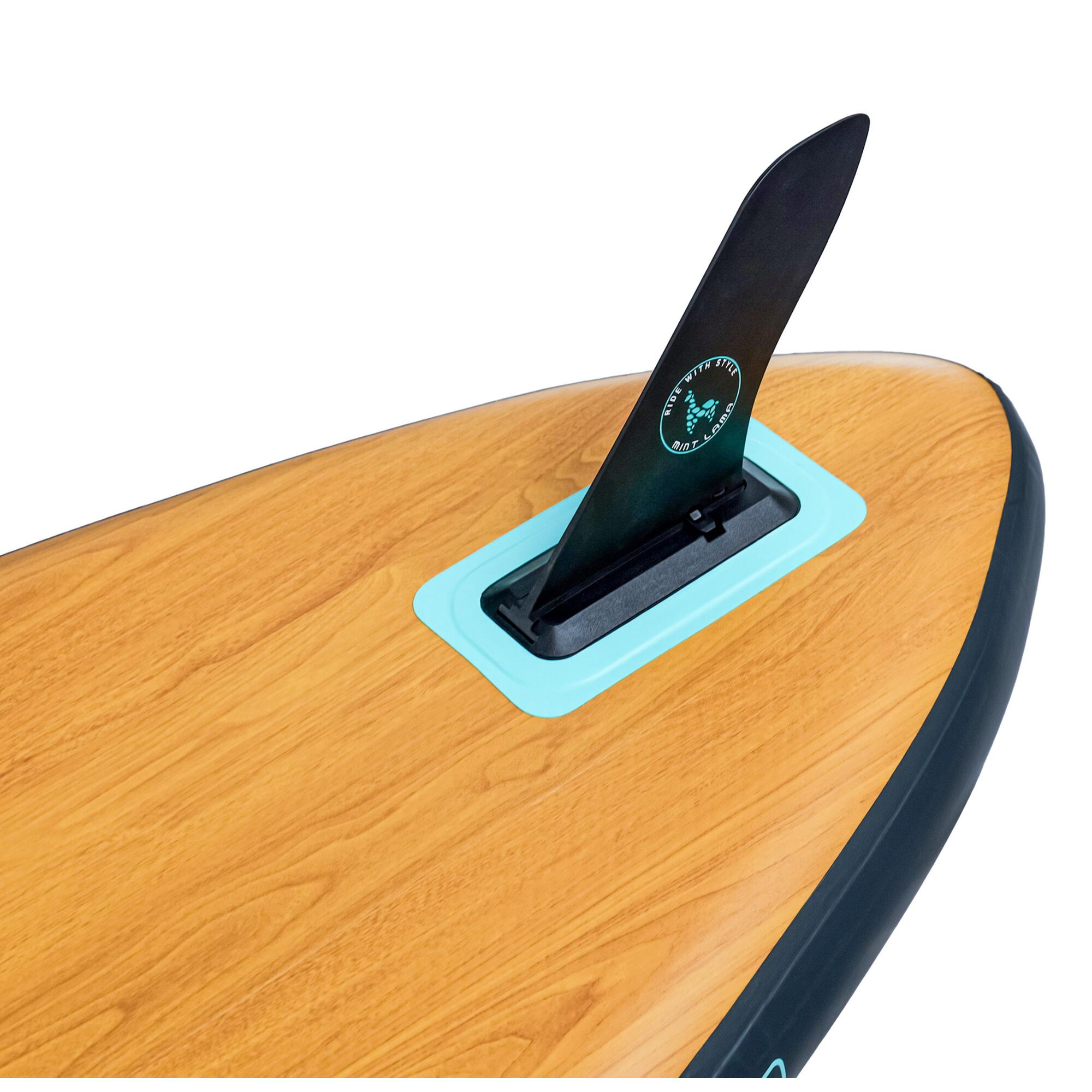 PACK STAND UP PADDLE GONFLABLE DE RANDONNÉE MINT LAMA FAMILY 10'6'' BOIS/MENTHE 6/11