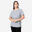 Tricou fitness din bumbac provenit din material reciclat Albastru Damă