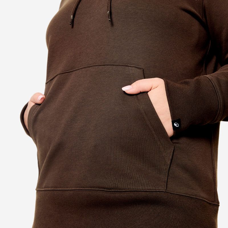 Sweat à Capuche Femme Hush - Taille M, Marron, 100% Coton