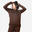 Sweat à capuche en coton femme, marron