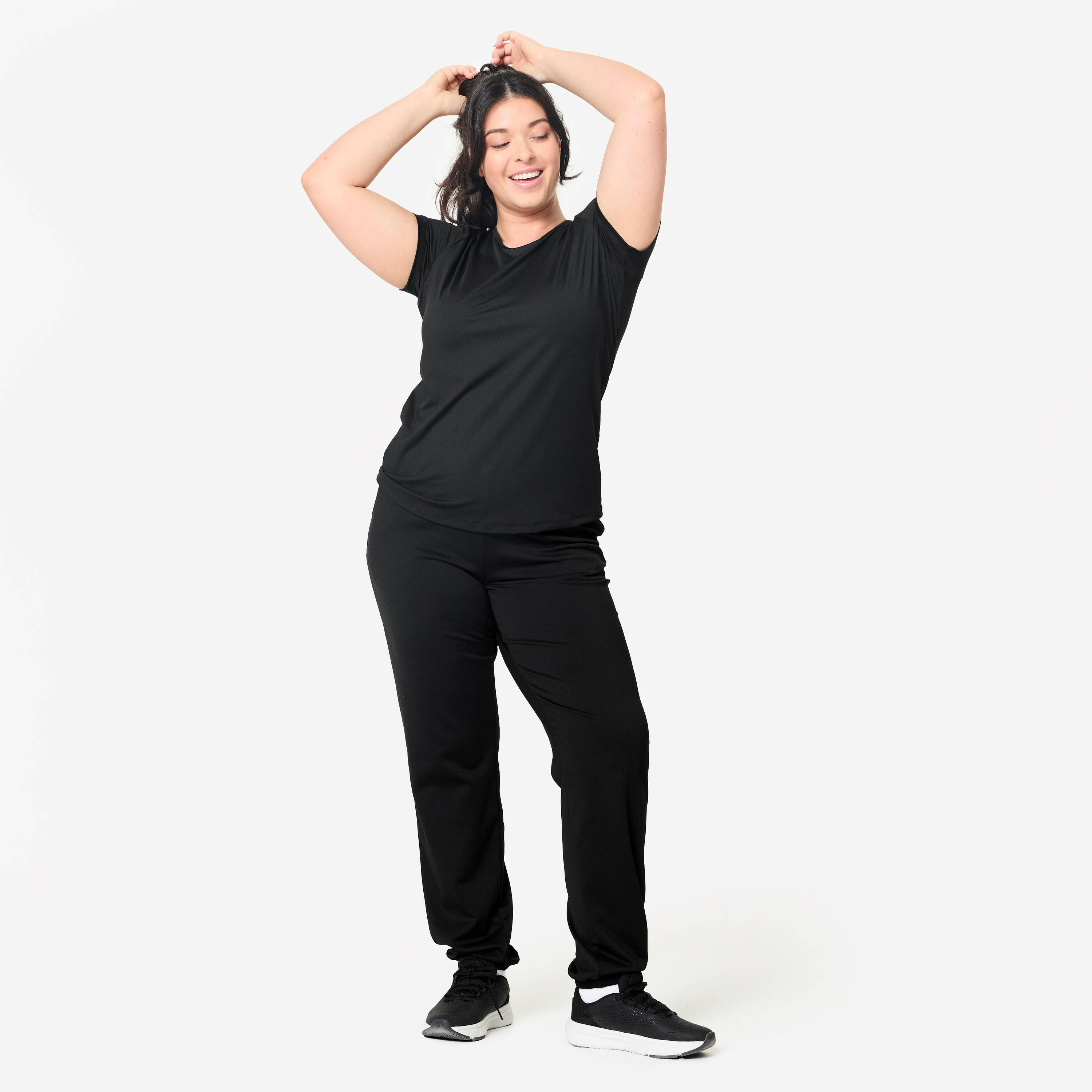 Women's Warm and Comfortable Fitness Bottoms - Black -  3
