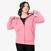 Sweat zippé fitness en molleton femme, vieux rose