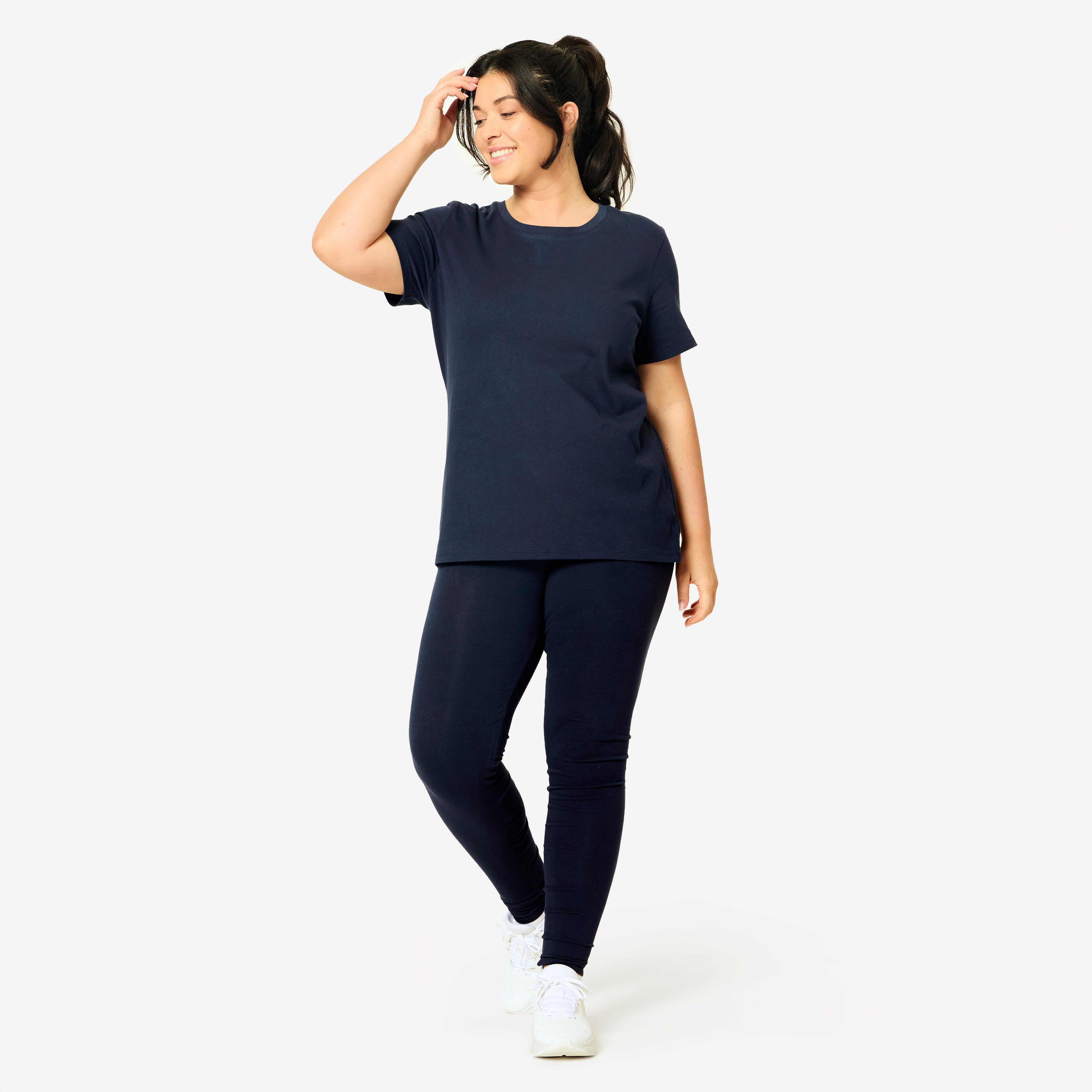 T-shirt Femme Moulant Style & Republic - Coton élasthanne - Col Rond - Pour Sport Et Quotidien