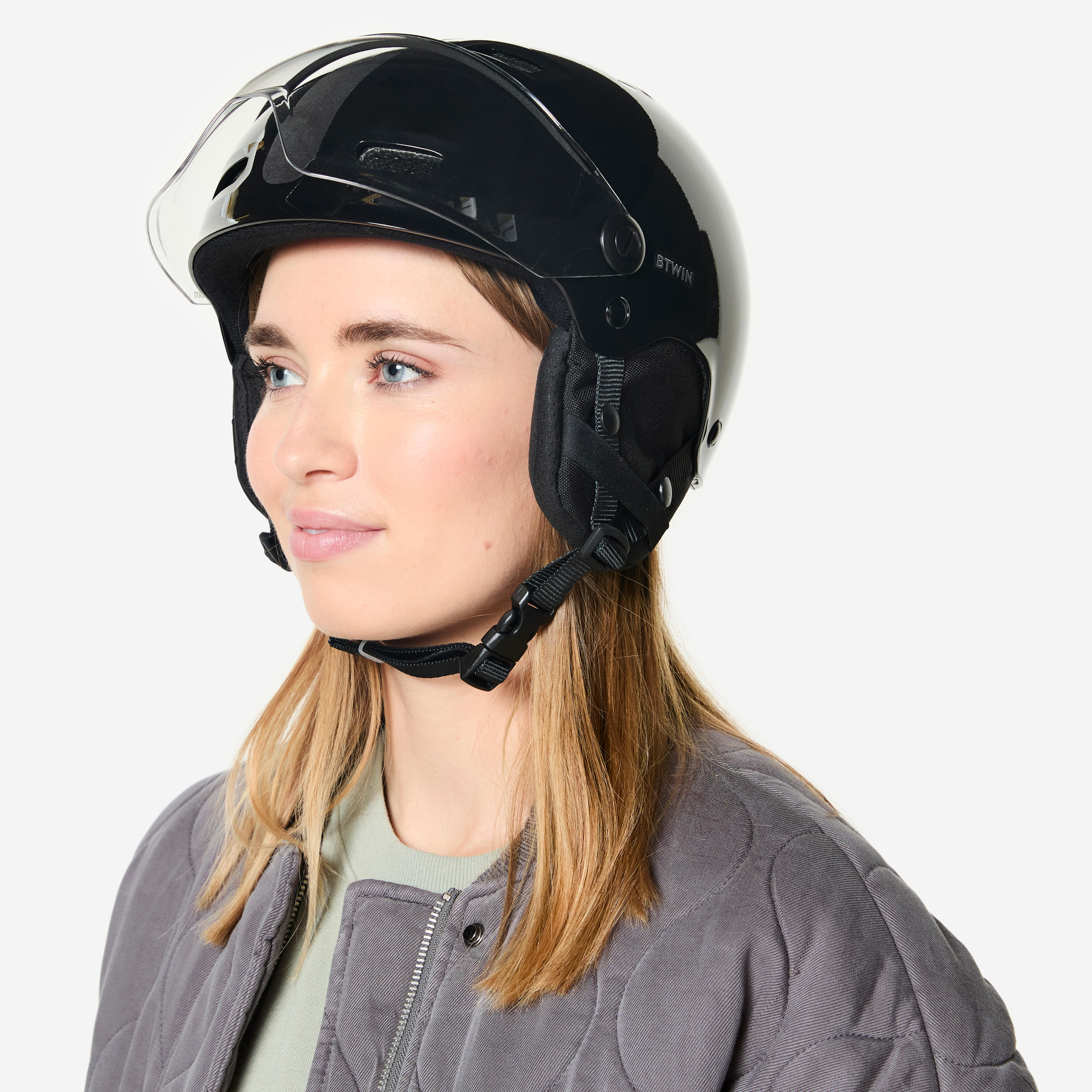 Casque de vélo de ville avec visière, CBH 580 - BTWIN