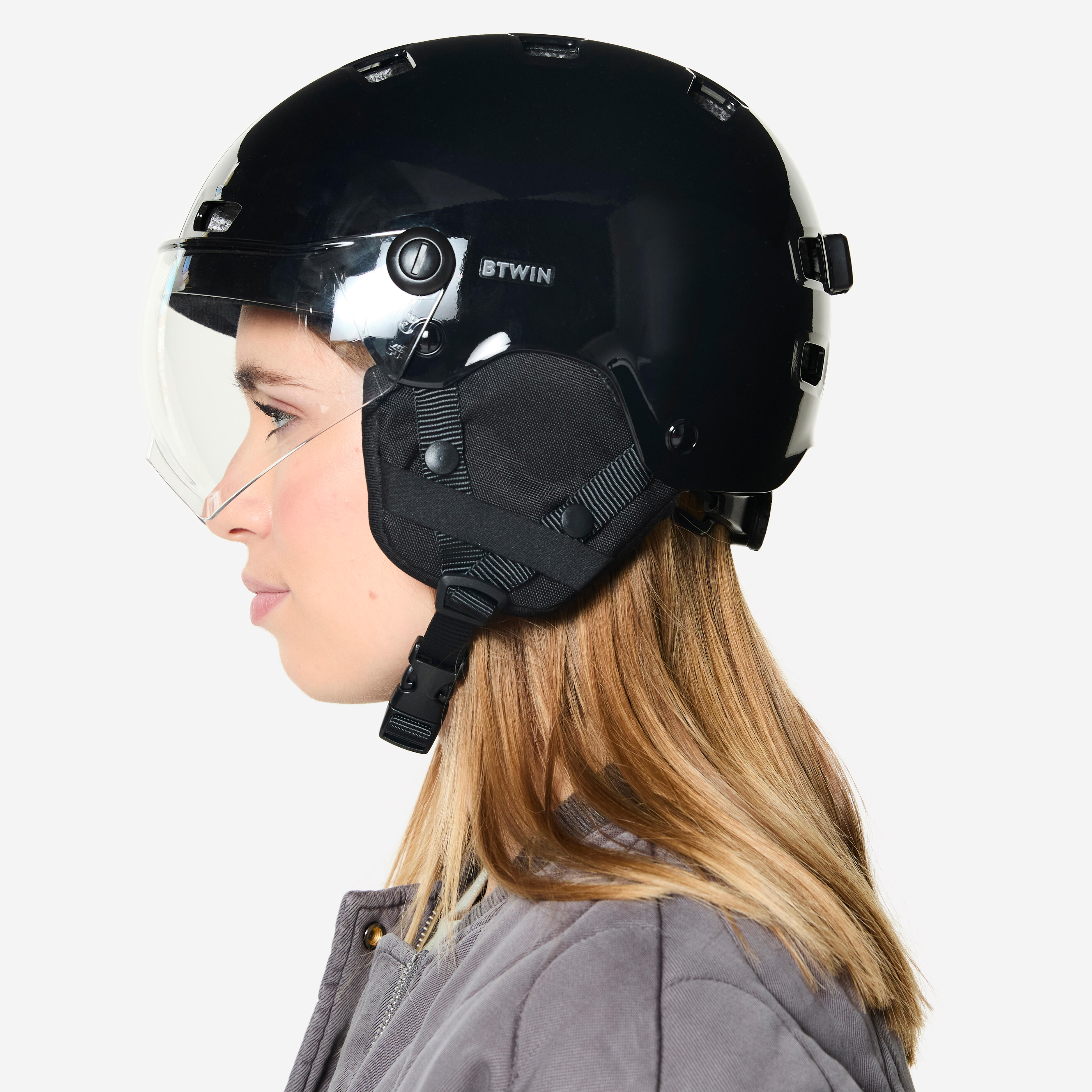 Casque de vélo de ville avec visière, CBH 580 - BTWIN