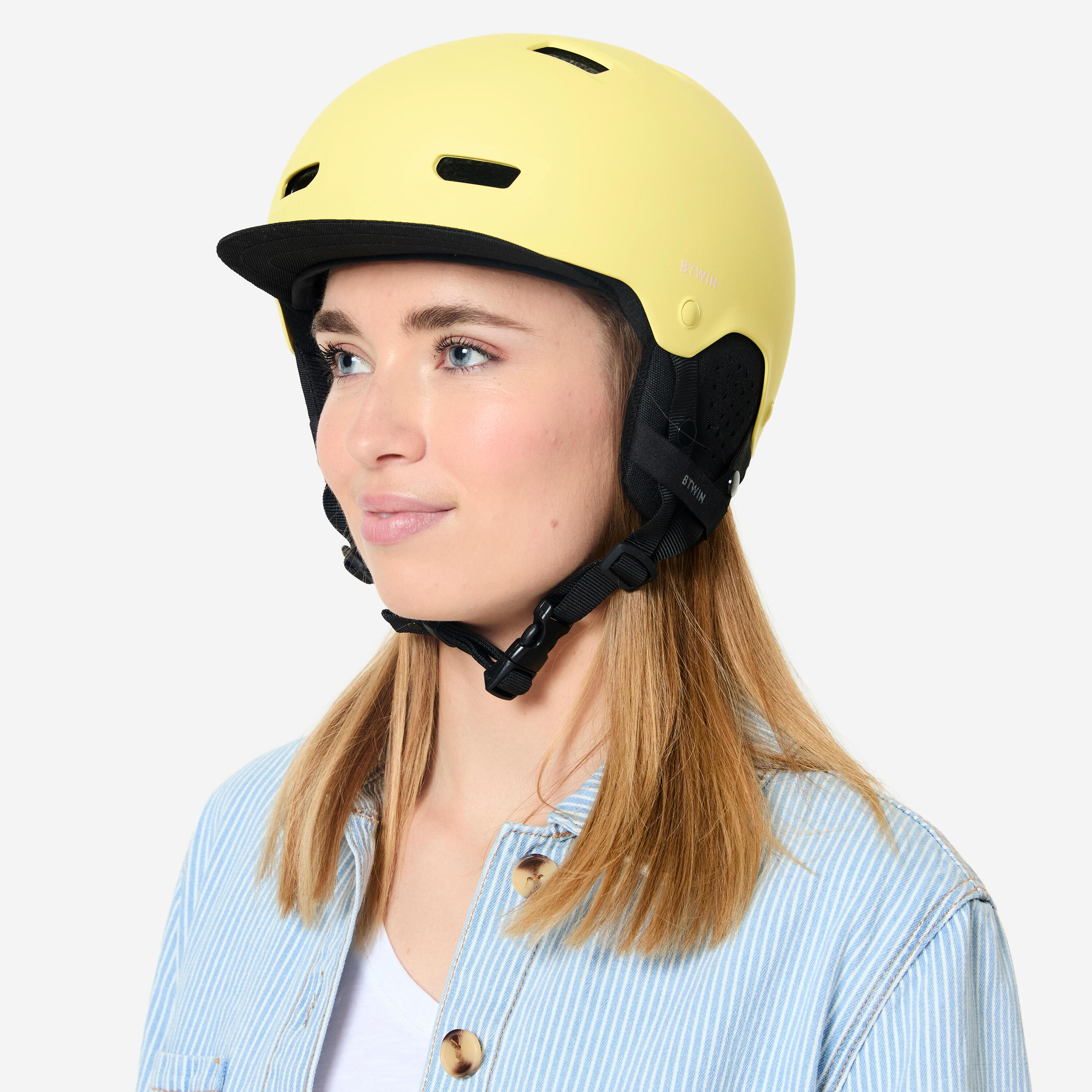 Capacete de Ciclismo de Cidade 500 Amarelo 3/6