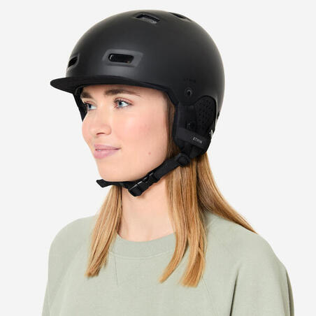 Шолом чашоподібний 500 для велопоїздок містом чорний