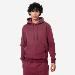 Sweat à capuche chaud en molleton homme, rose cendré