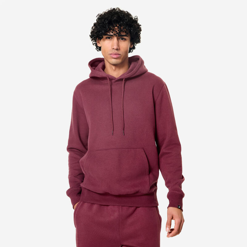 Sweat à capuche chaud en molleton homme, gris