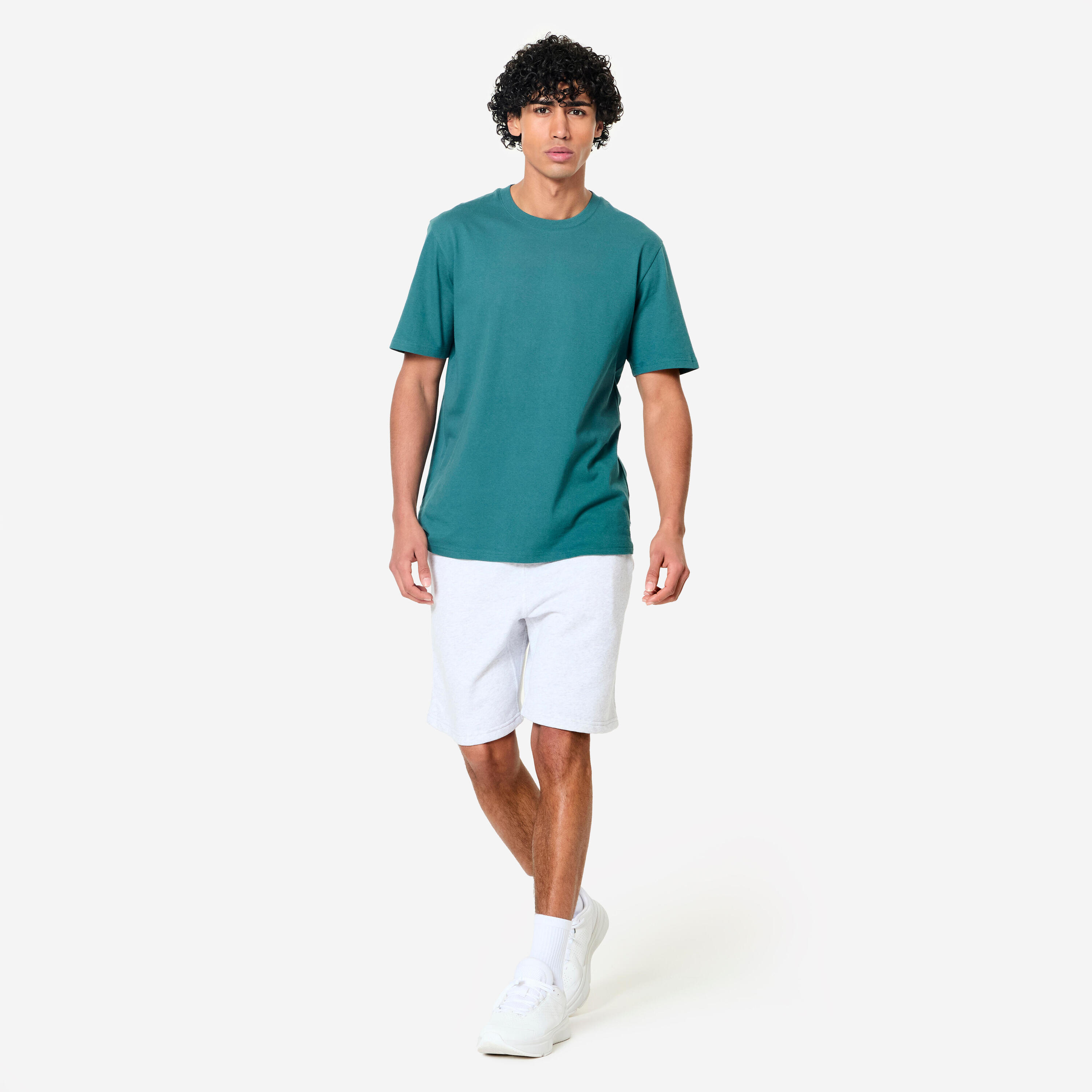 Fitness T-shirt met ronde hals voor heren groen 2/8