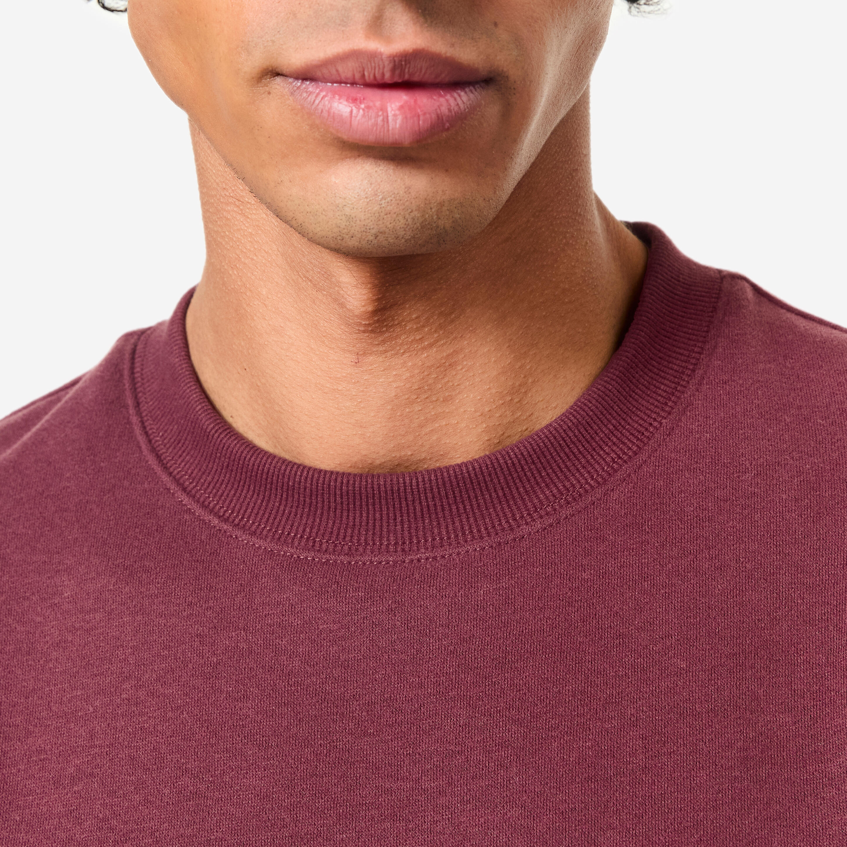 Men's Warm Fleece Sweatshirt - Purple/Burgundy