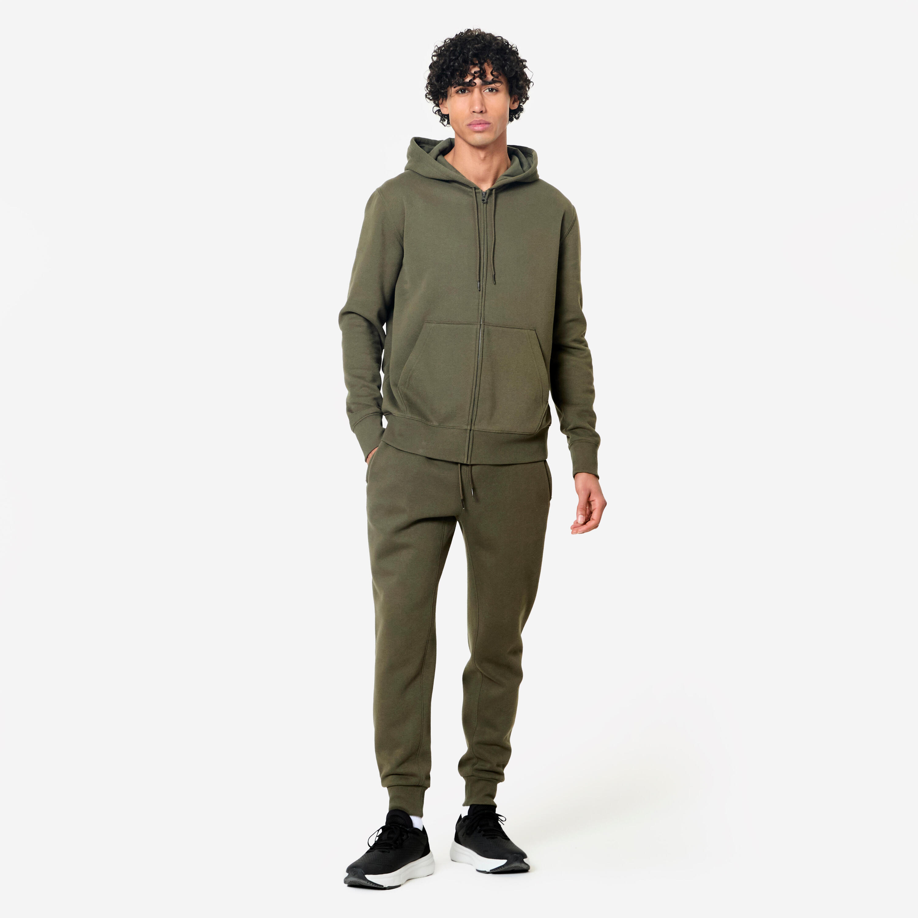 Veste zippée à capuchon en coton ouaté homme 2/8