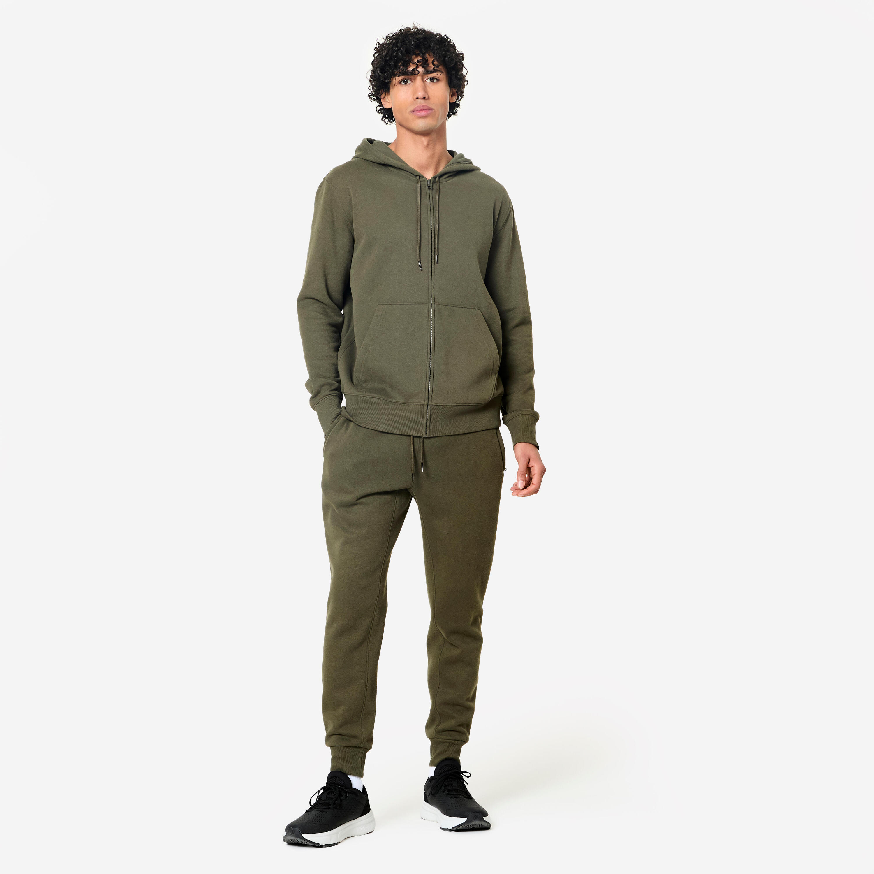 Pantalon en coton ouaté ajusté homme 2/8
