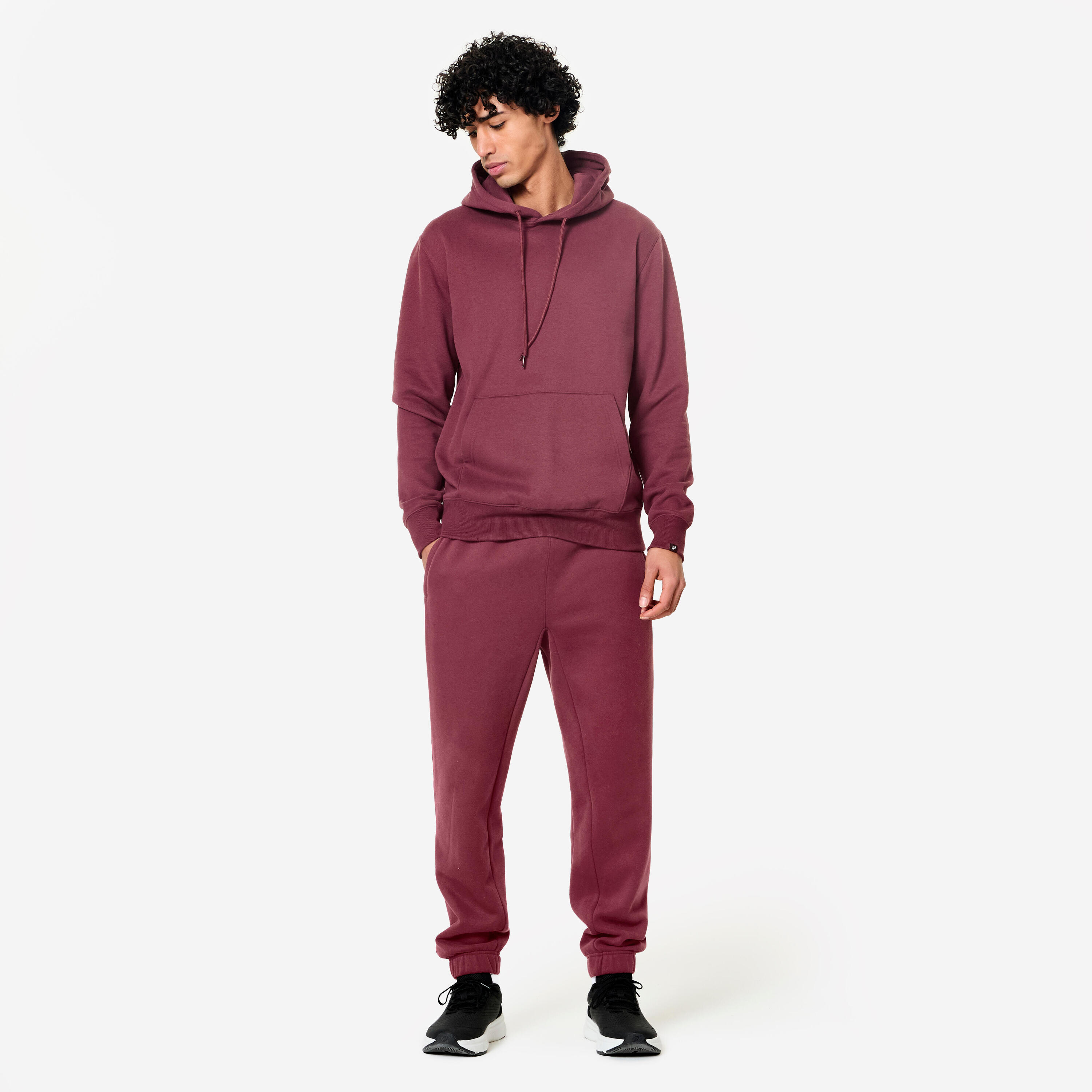 Sweat à capuche chaud en molleton homme, violet 2/8